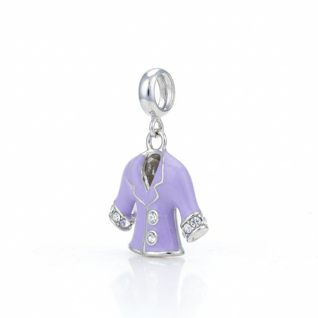 Lavender Blazer Fashion Charm 925 Sterling Silver Pendant