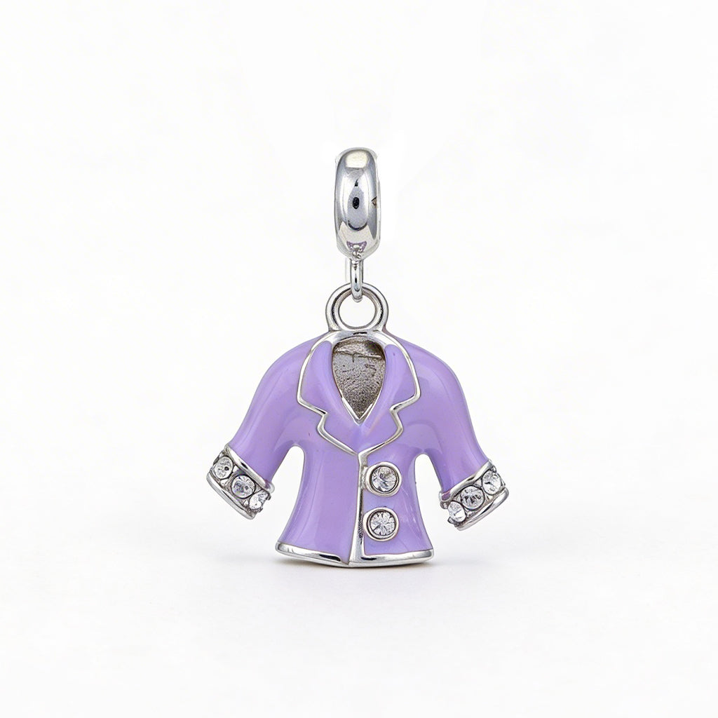 Lavender Blazer Fashion Charm 925 Sterling Silver Pendant