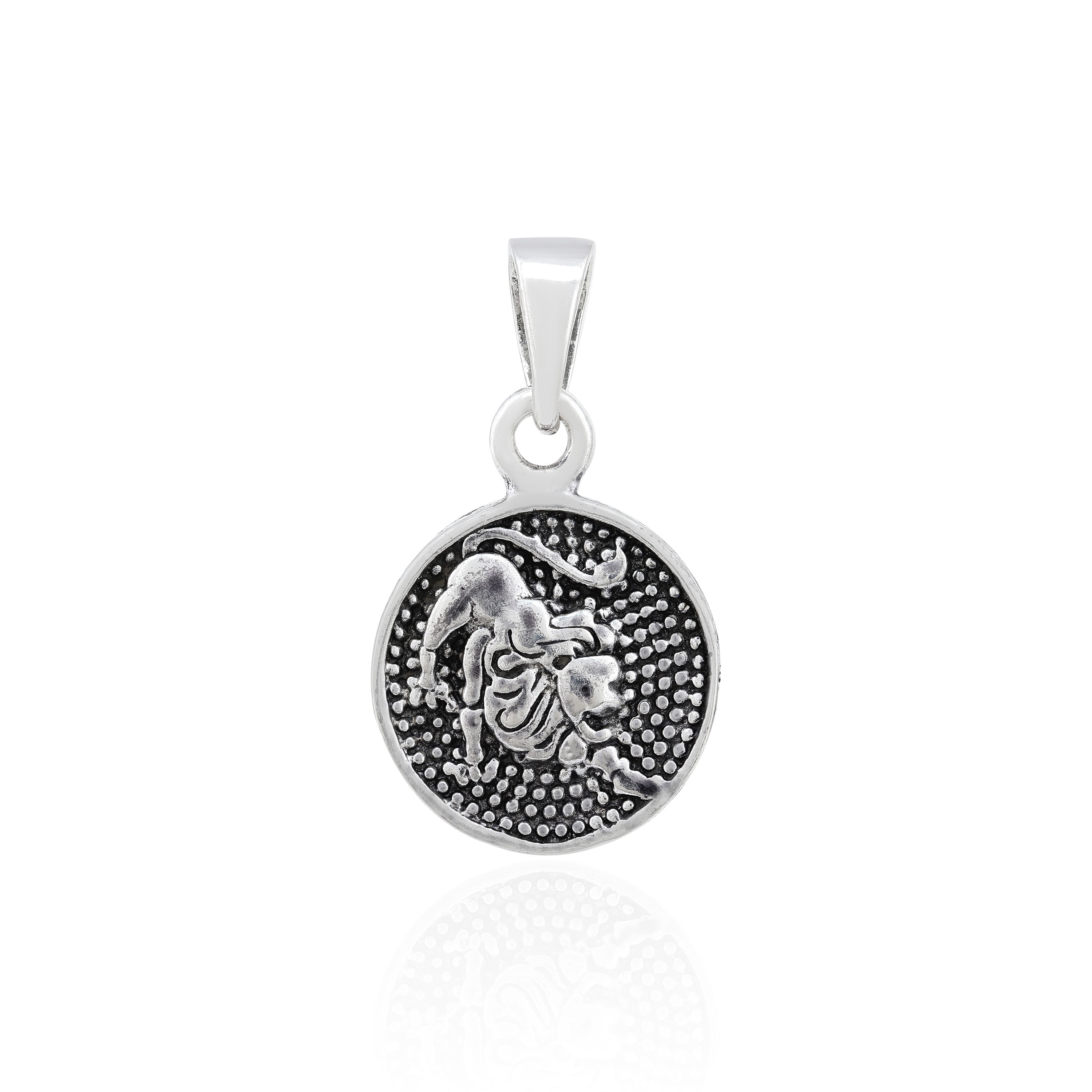 Leo Zodiac Power Disc 925 Sterling Silver Pendant for women