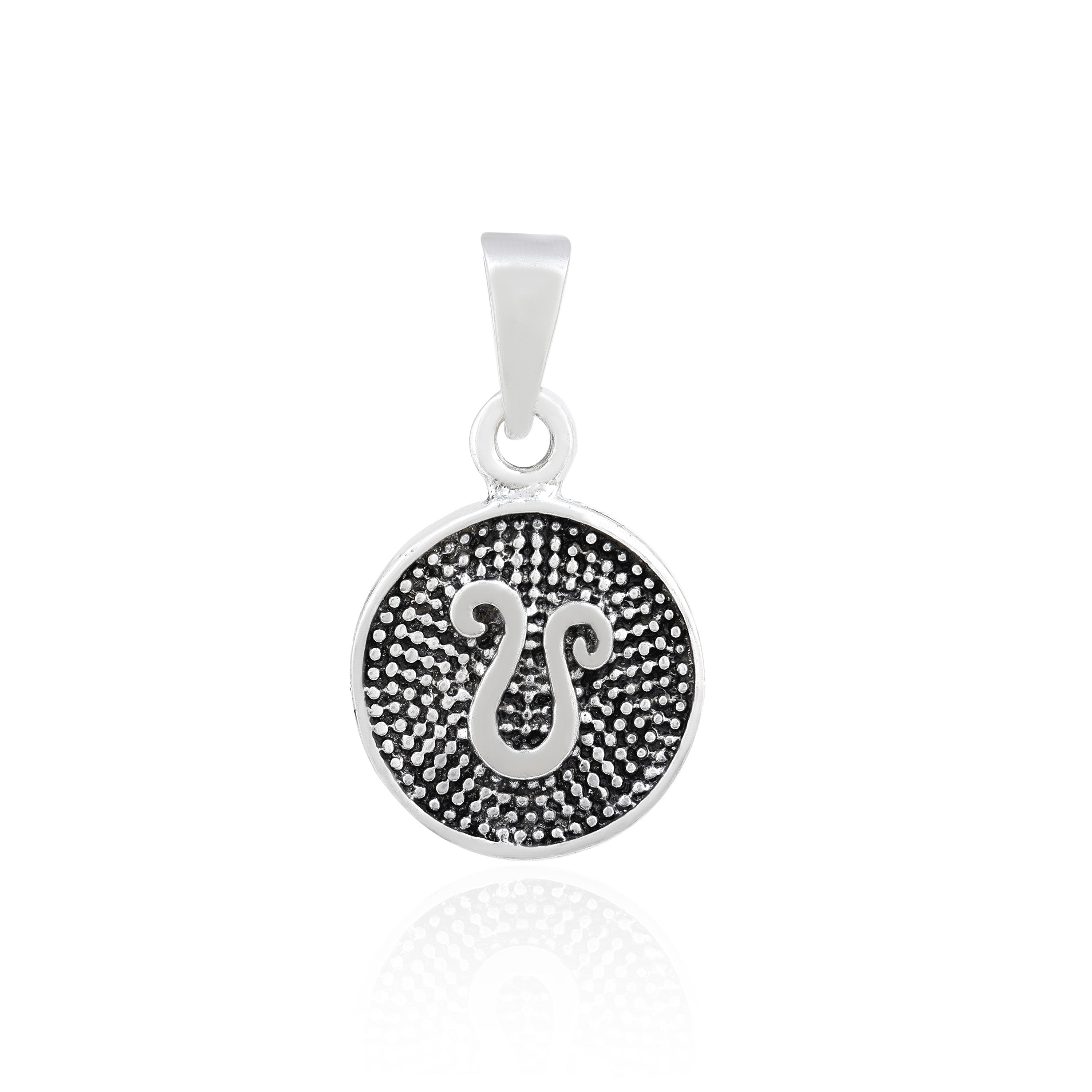 Leo Zodiac Power Disc 925 Sterling Silver Pendant for women