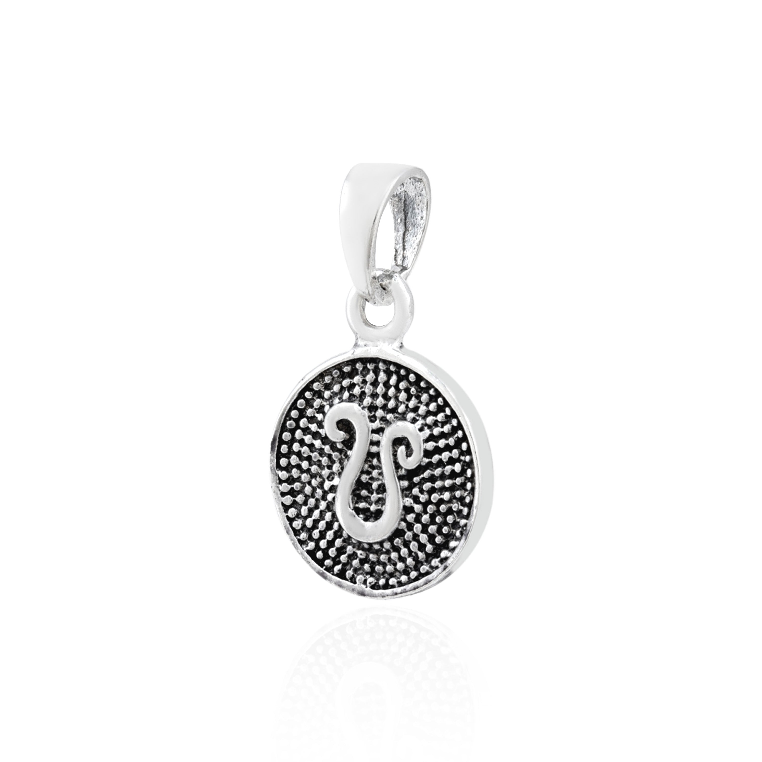 Leo Zodiac Power Disc 925 Sterling Silver Pendant for women