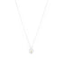 Love Heart Rhodium Plated Delicate Flower Chain Pendant