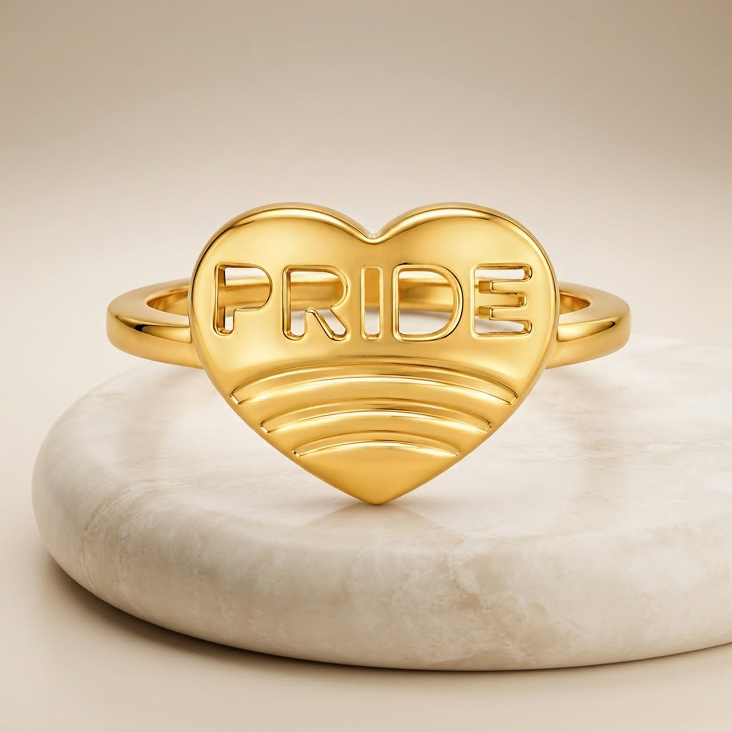Love Pride Heart 925 Sterling Silver Designer Ring