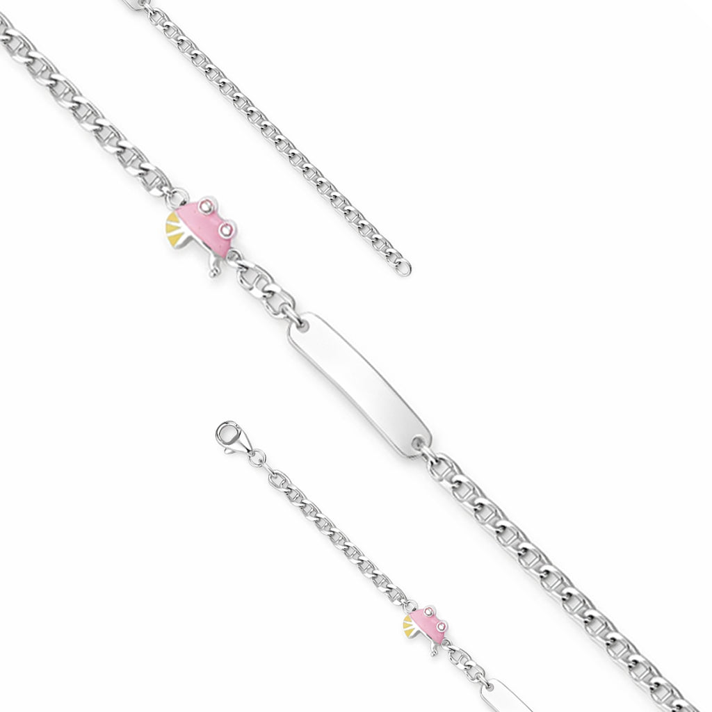 Lovely Pink Animal Design 925 Sterling Silver Bracelet for women