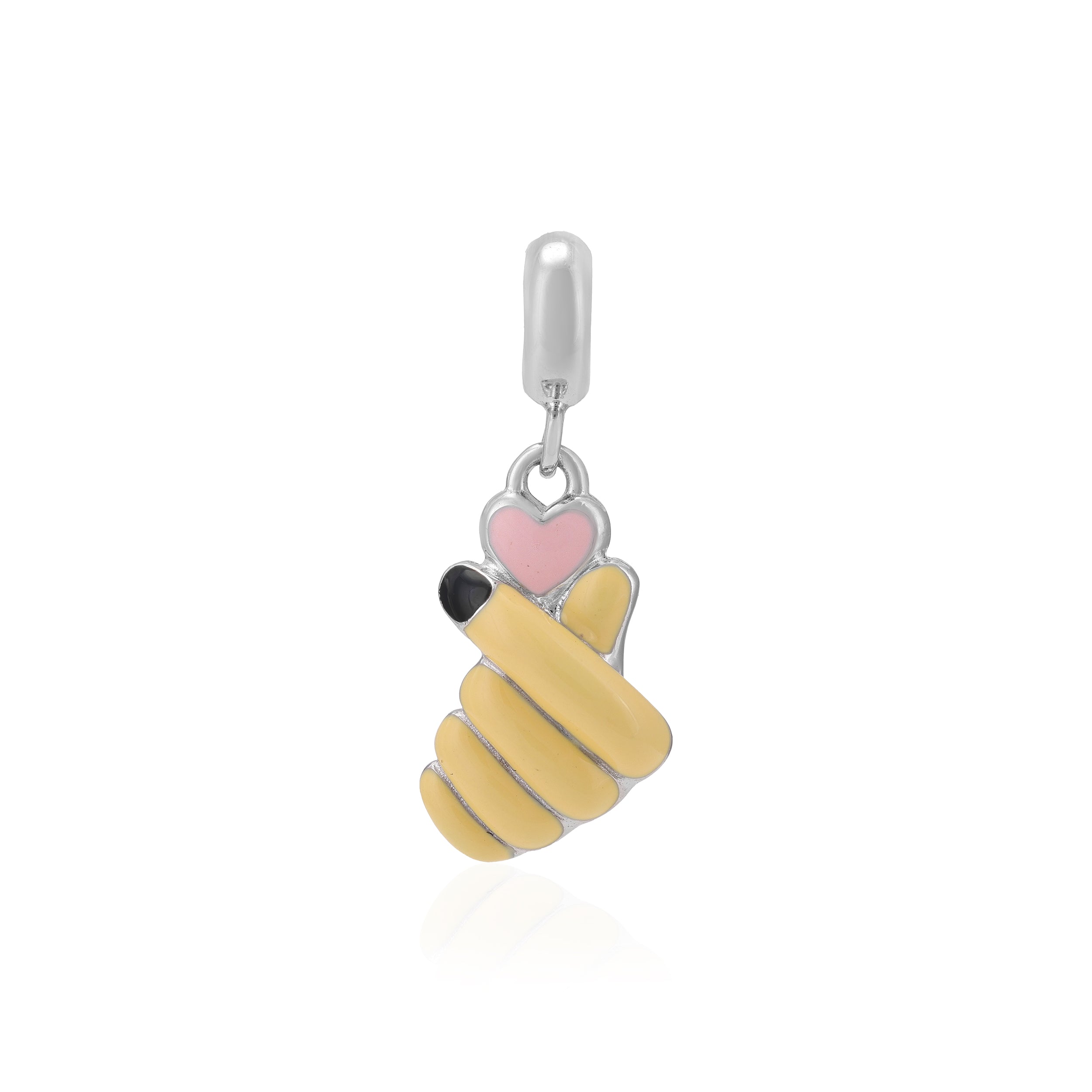 Loving Gesture 925 Sterling Silver Enamel Pendant