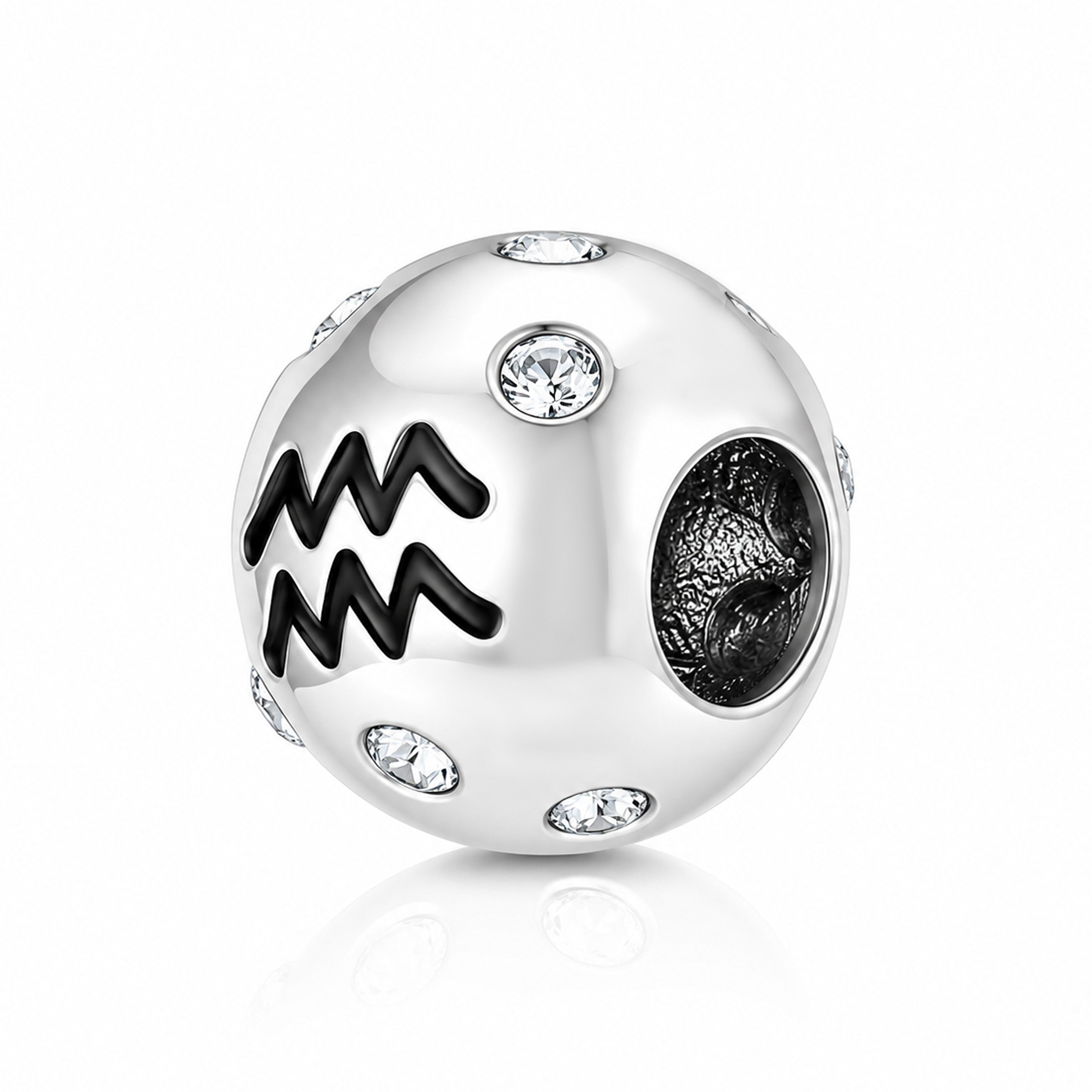 Luminous Zodiac Glow 925 Sterling Silver Charms