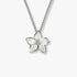 Luminous Rhodium  925 Ivory Flower Chain Pendants