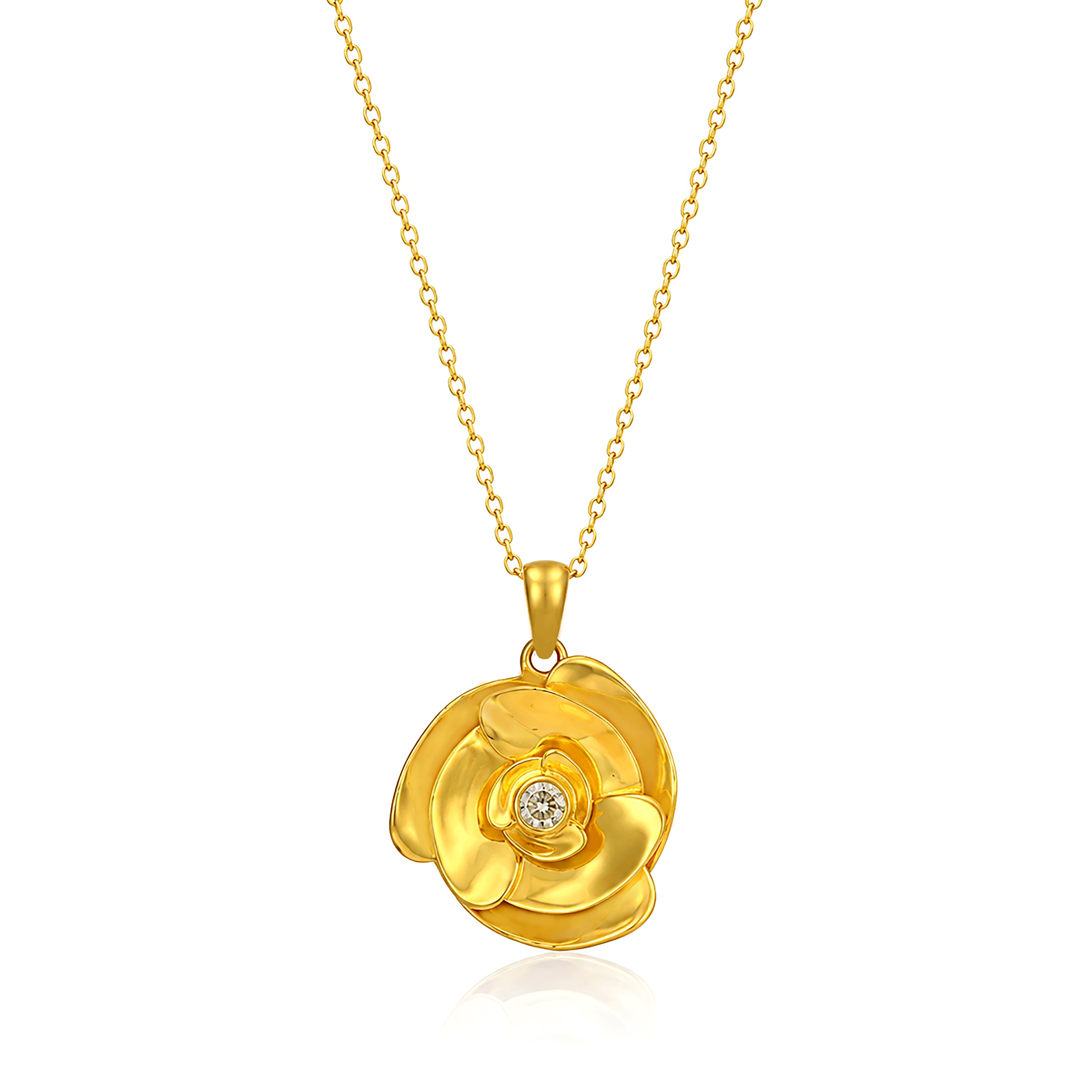Luxe Rose Shine 925 Sterling Silver Chain Pendant