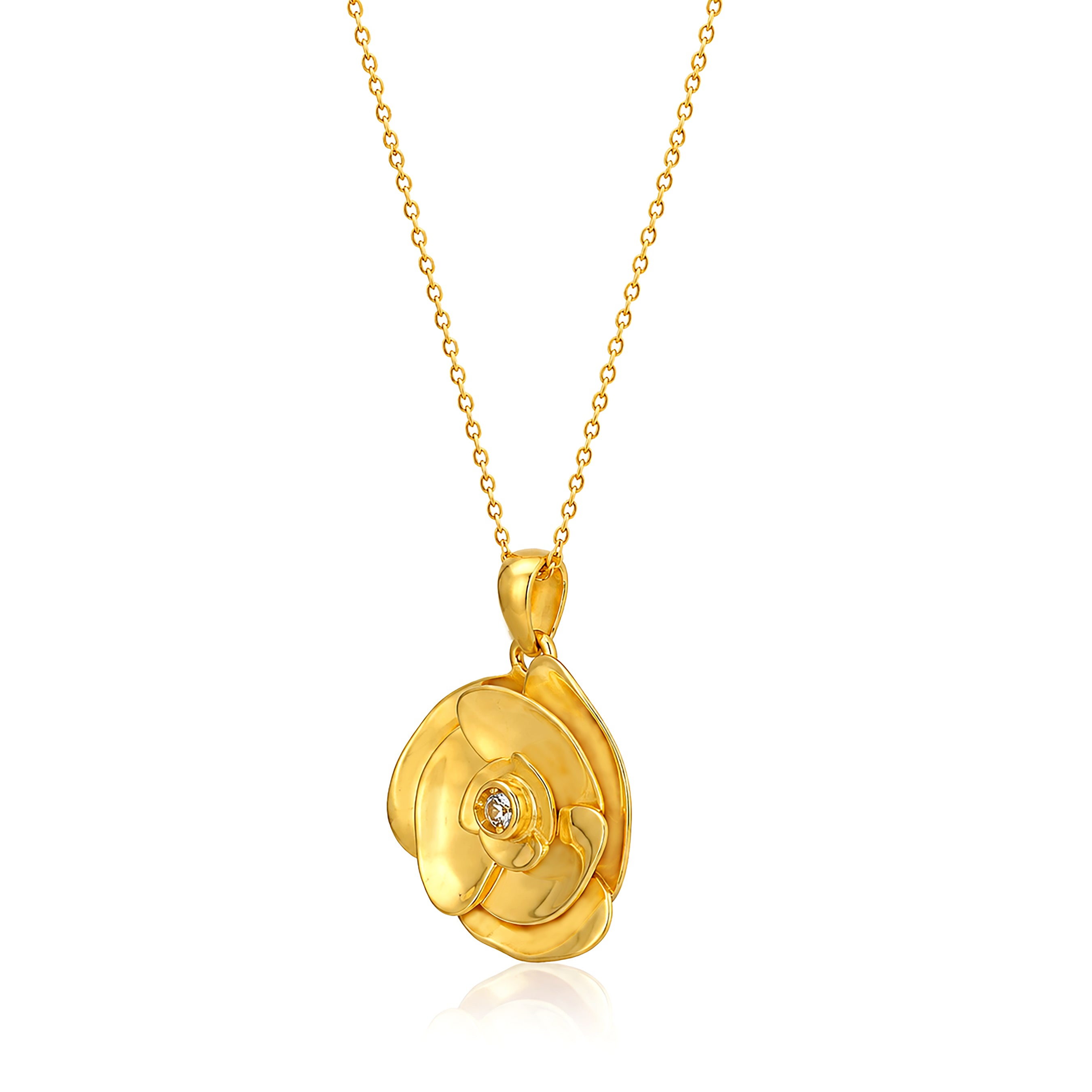 Luxe Rose Shine 925 Sterling Silver Chain Pendant