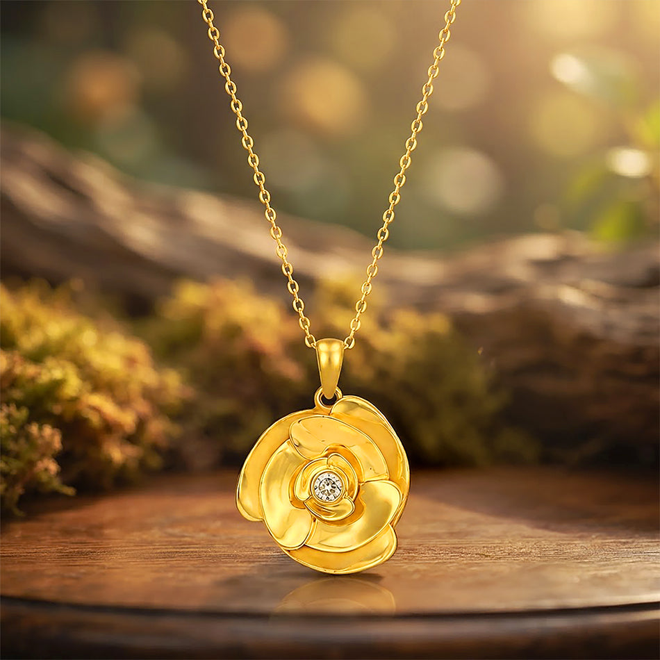 Luxe Rose Shine 925 Sterling Silver Chain Pendant