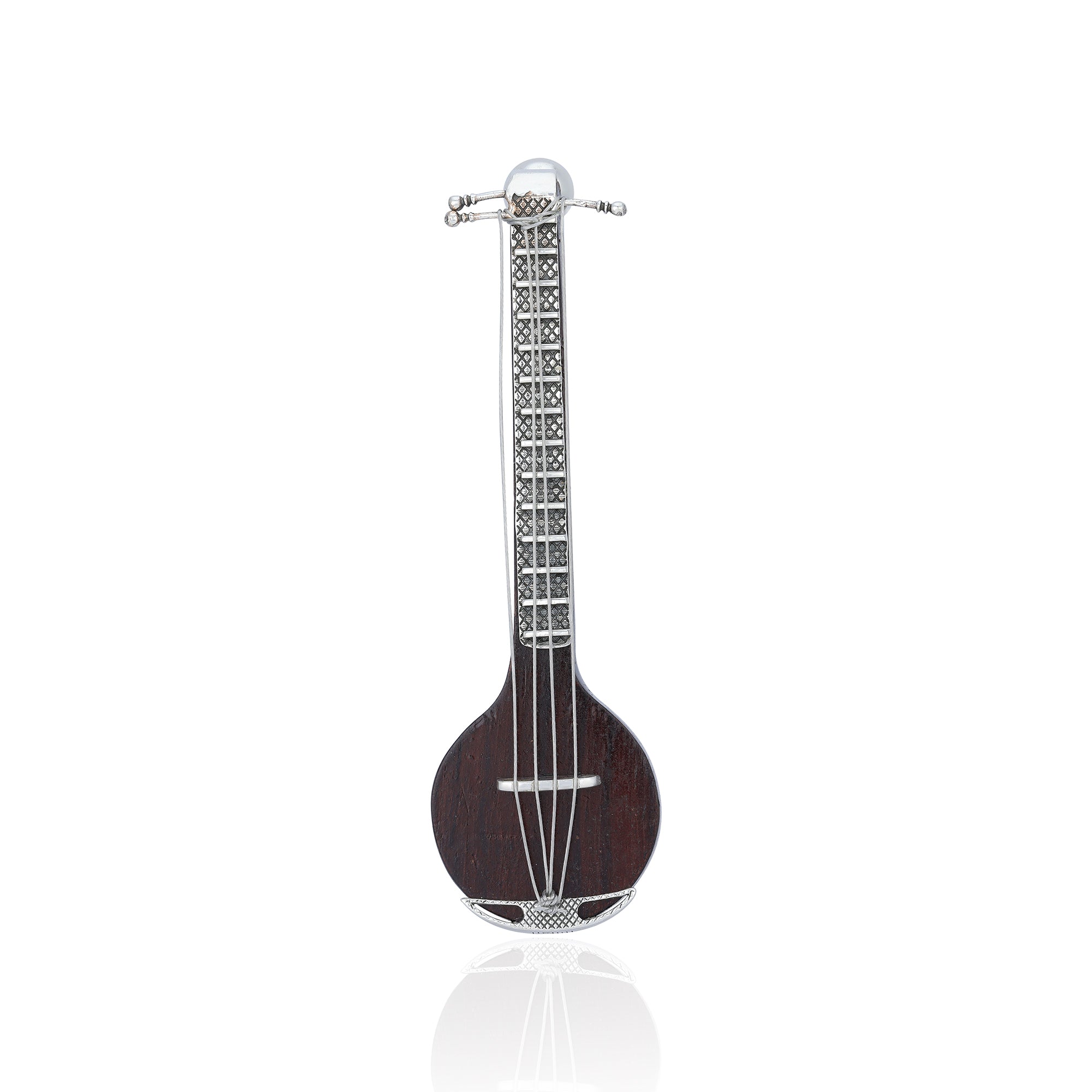 Luxury Veena Model With 925 Sterling Silver Miniature