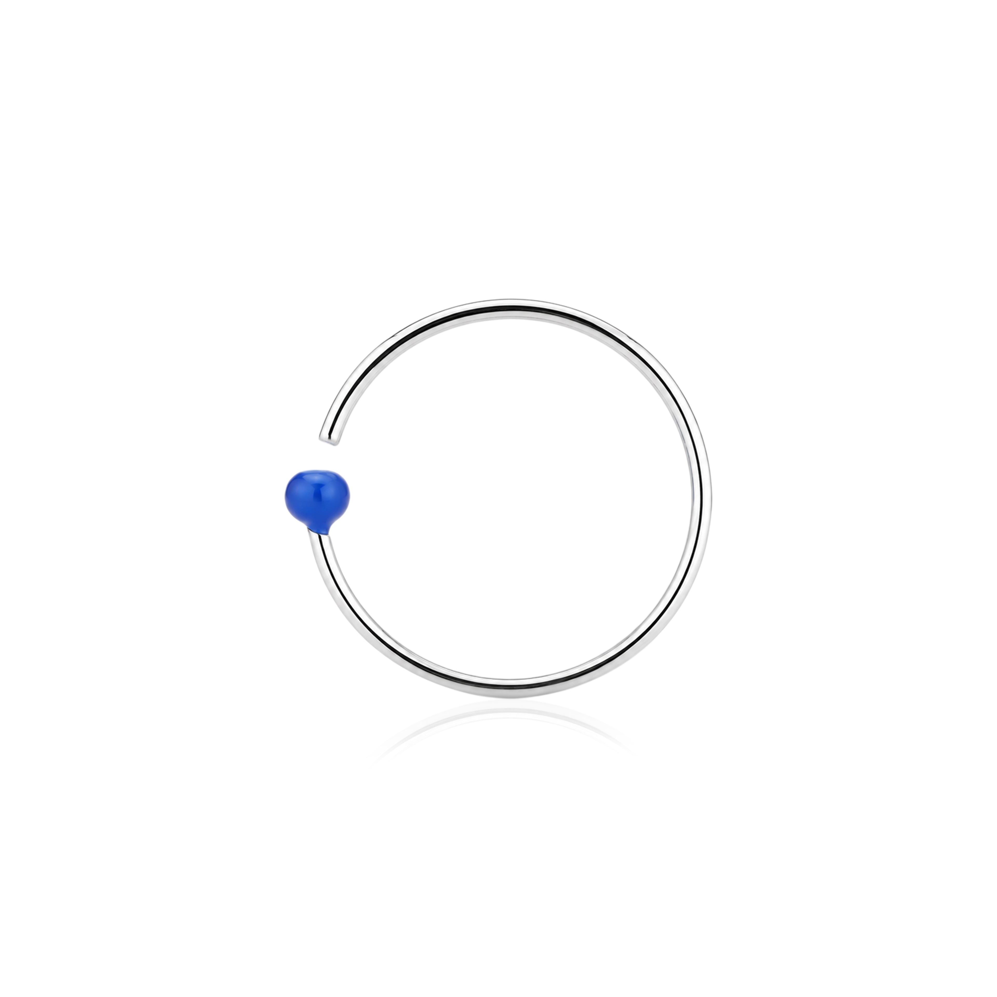 Majestic Blue Brilliance 925 Sterling Silver Luxury Nosepin