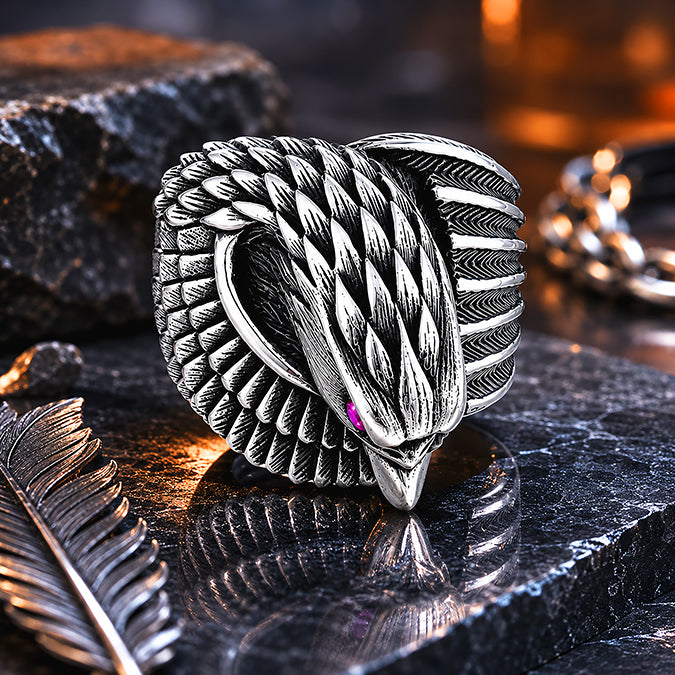 Majestic Eagle Wings 925 Sterling Silver Ring