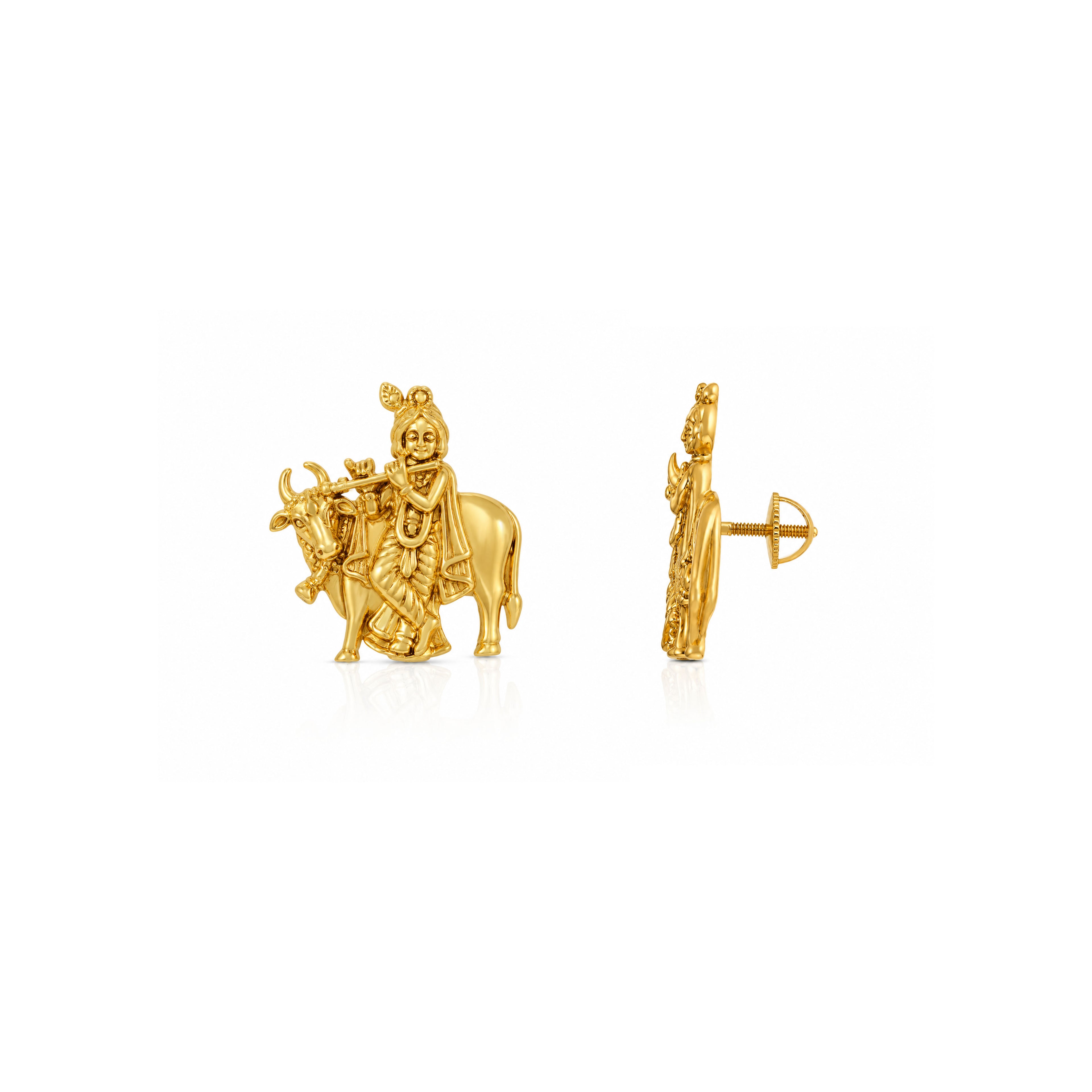 Majestic Krishna Heritage 925 Sterling Silver Statement Earrings