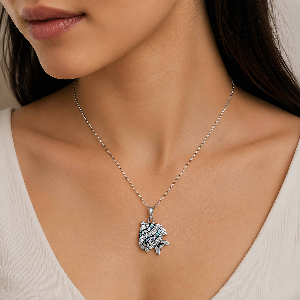 Marine Yellow Fish 925 Sterling Silver Pendant