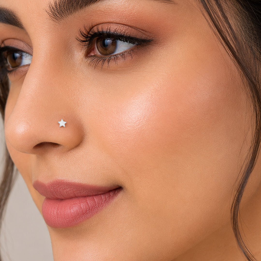 Minimal Star Elegance 925 Sterling Silver Statement Nose Pin