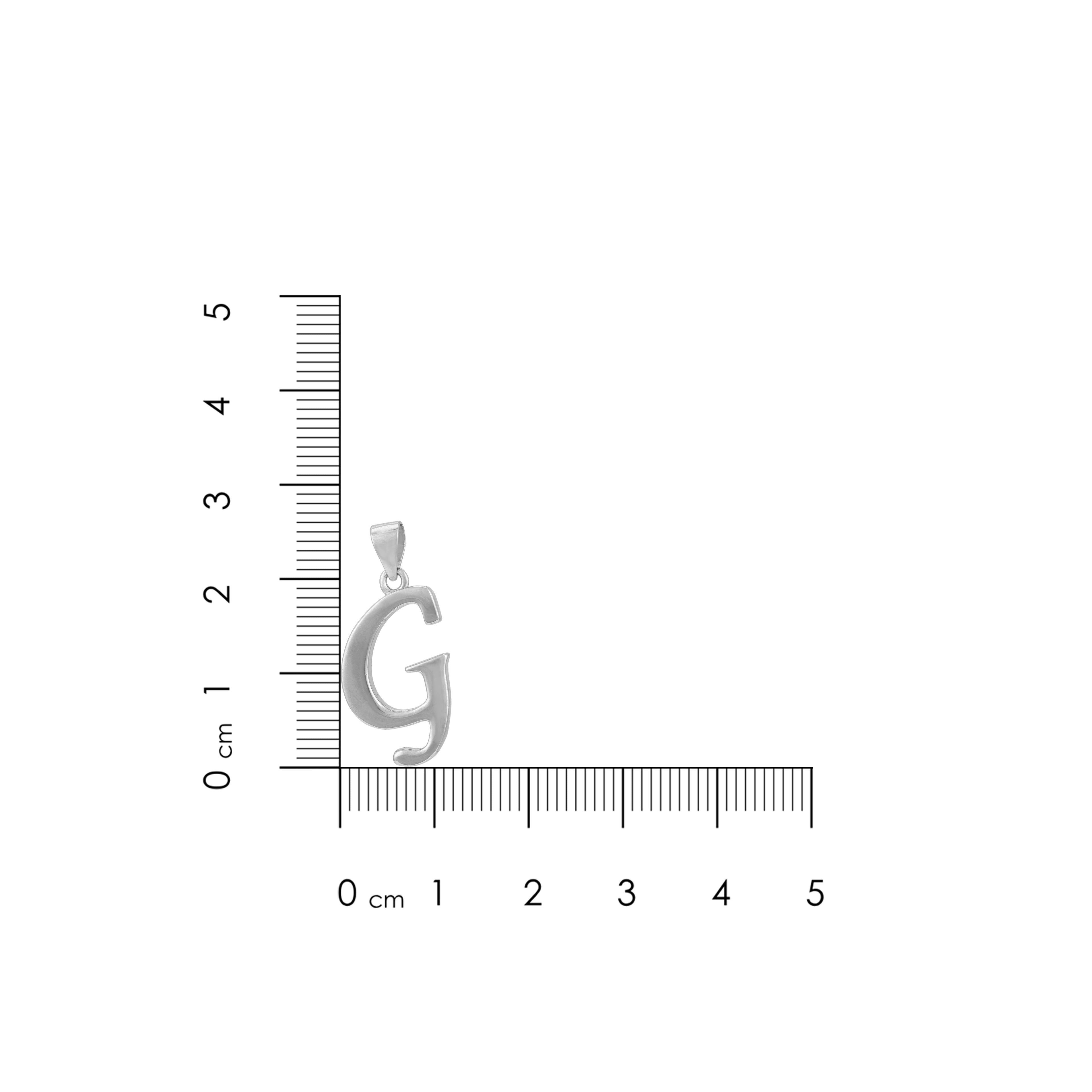 Modern Letter G 925 Sterling Silver Pendant for Men