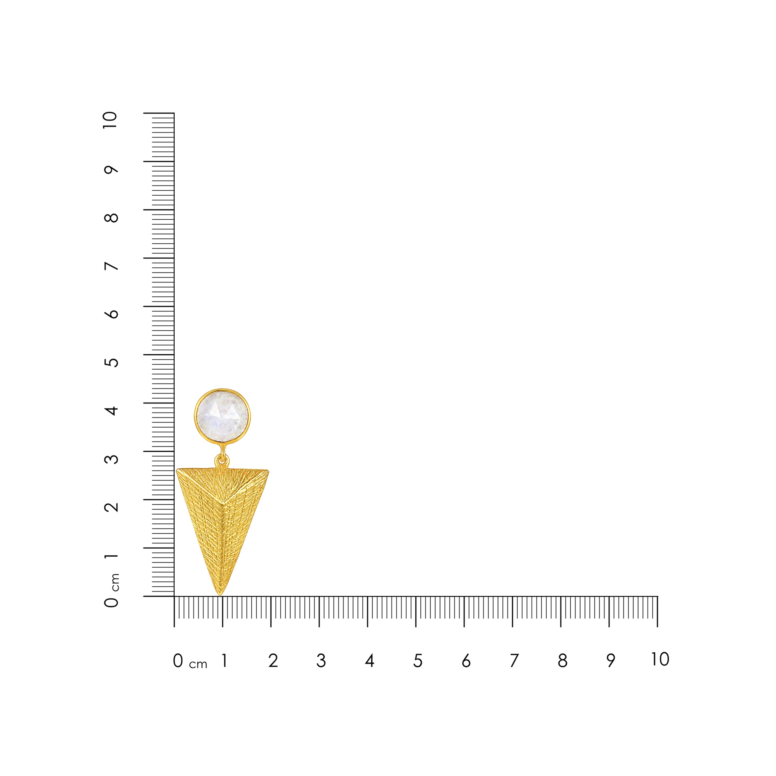 Moonstone Arrow Drop 925 Sterling Silver Statement Earrings