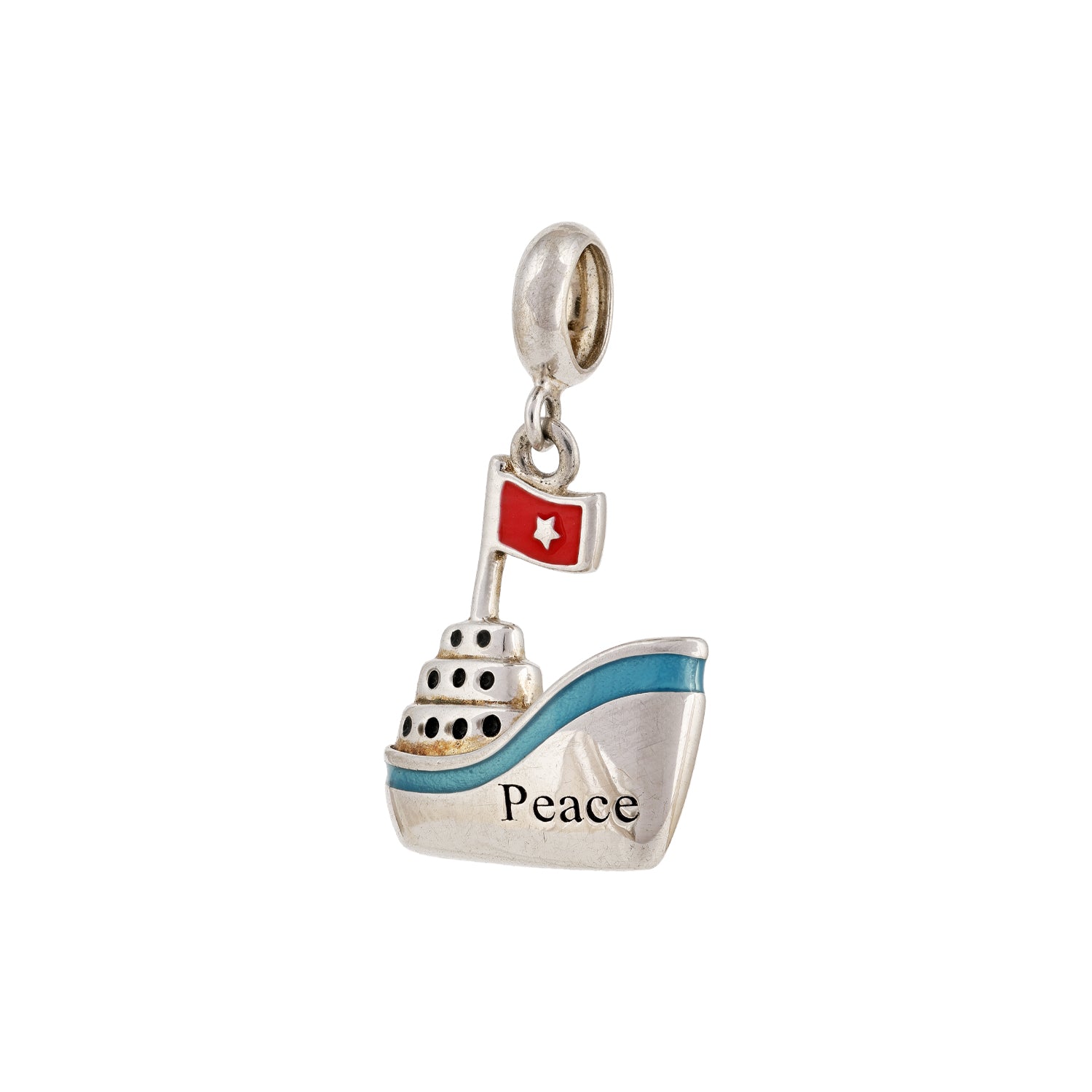 Ocean Voyage Peace Boat Pendant 925 Sterling Silver Pendant for women