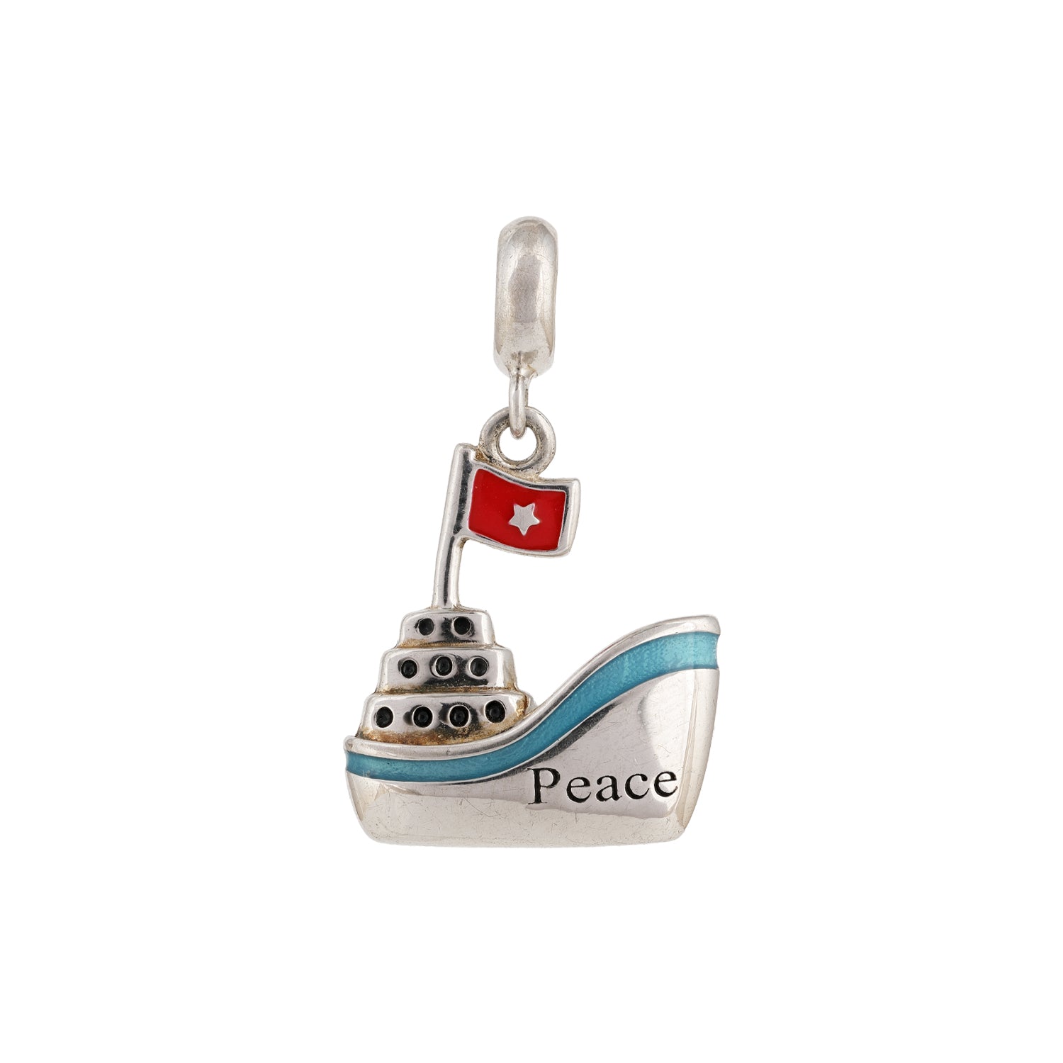 Ocean Voyage Peace Boat Pendant 925 Sterling Silver Pendant for women