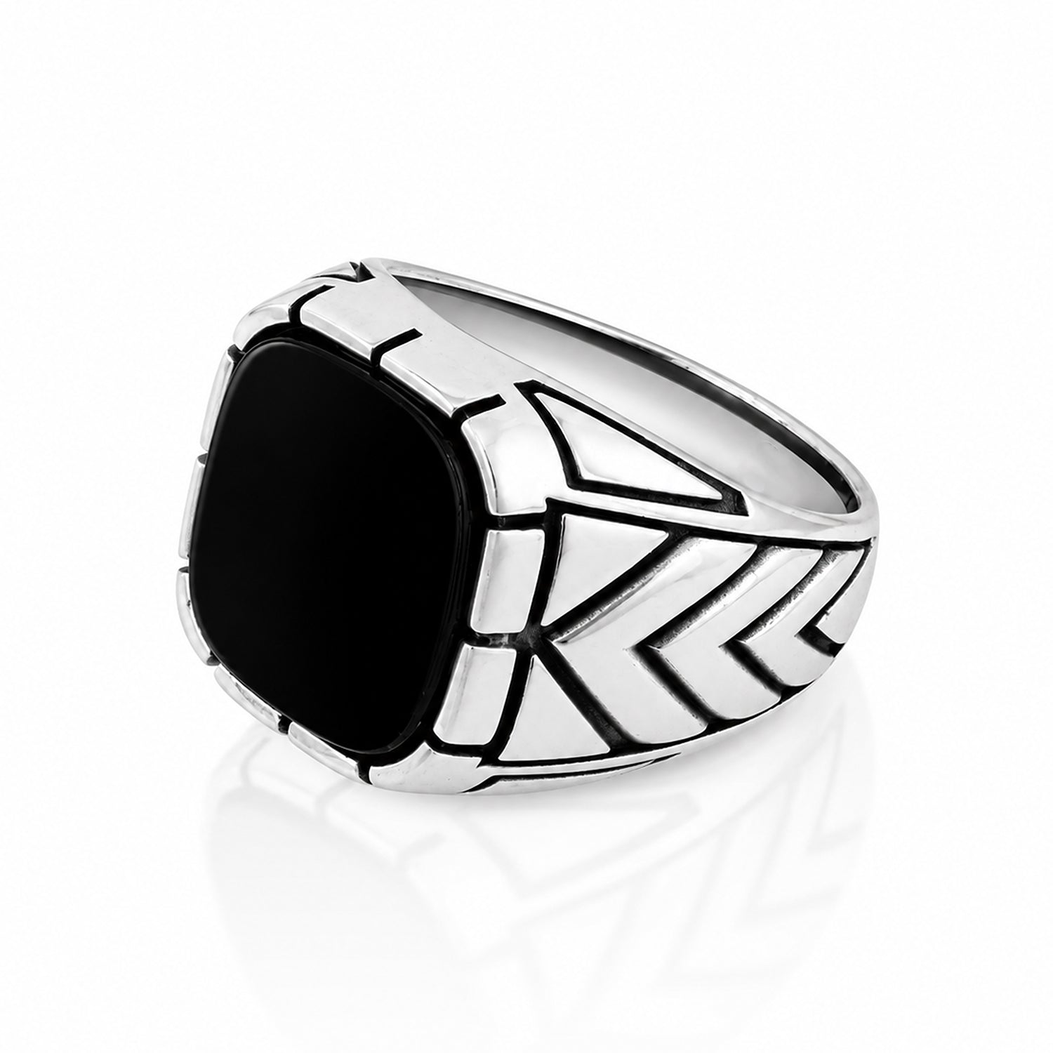 Onyx Crown Prestige 925 Sterling Silver Ring