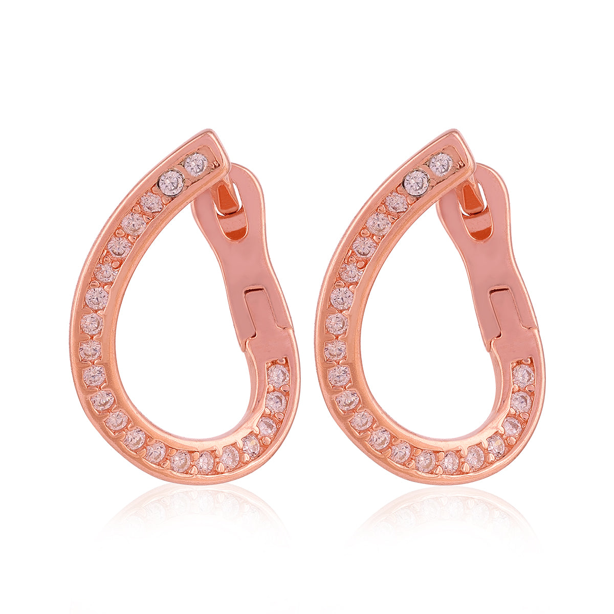 Open Curve 925 Sterling Silver Hoop Earring for Women