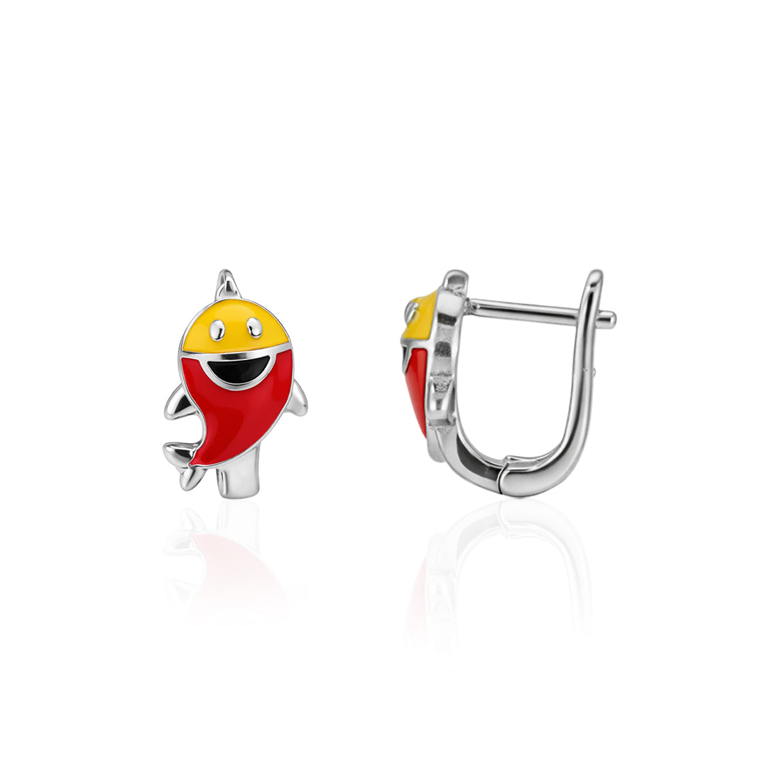 Pac Man Themed 925 Sterling Silver Ring for Kids