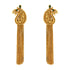 Peacock 925 Chains Cascading 925 Gold Plated Earrings