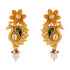 Peacock Charm Pearl Drop 925 Gold Plated Earrings