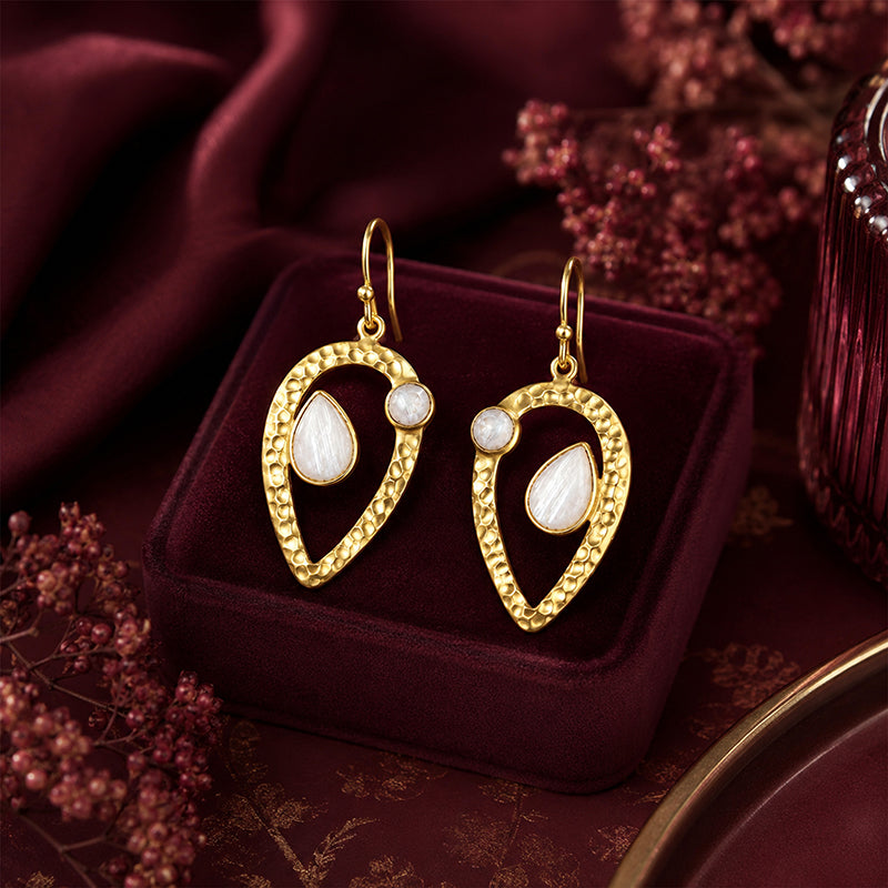 Pearl Aura Drop 925 Sterling Silver Elegant Earring