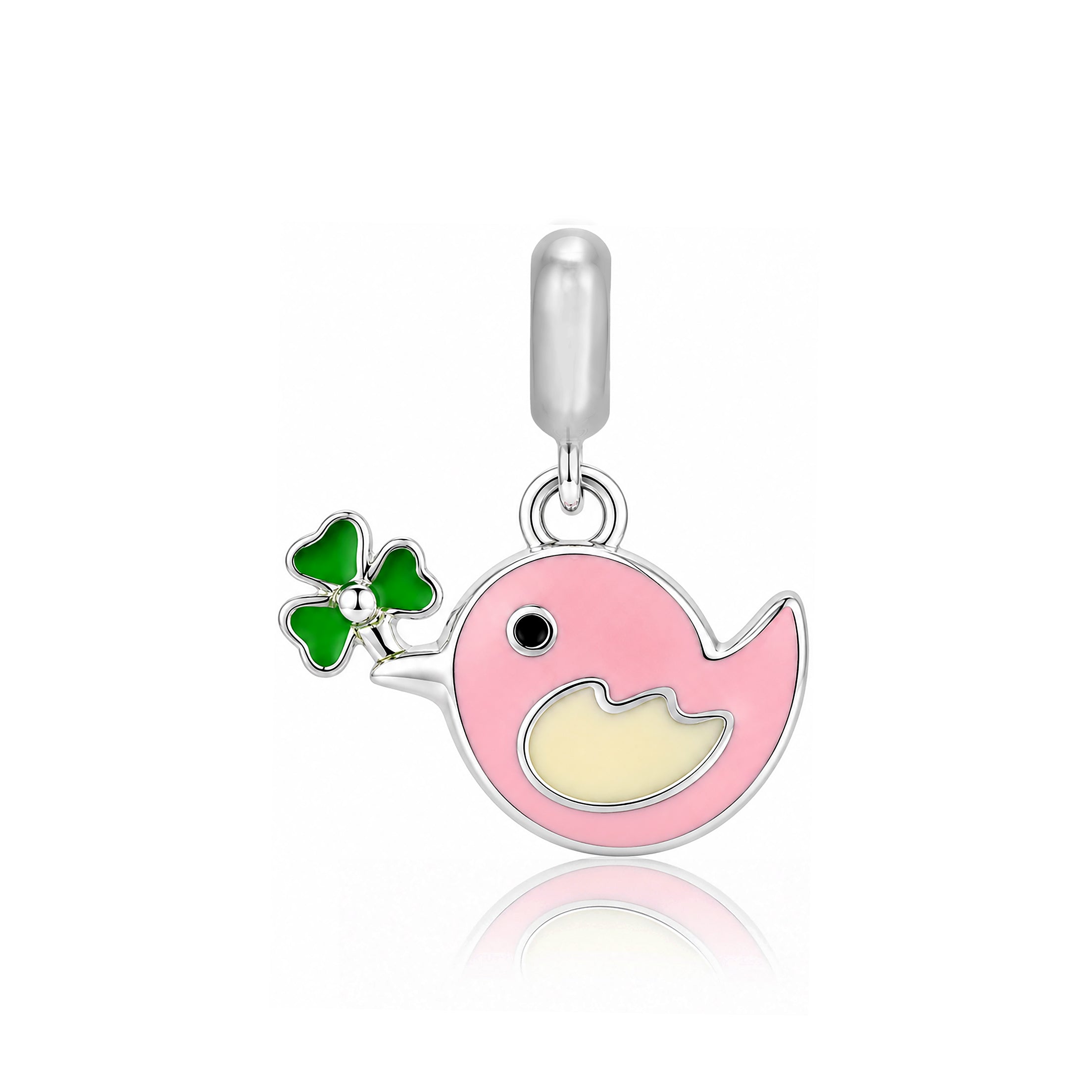 Pink Chirp 925 Sterling Silver Cute Pendant