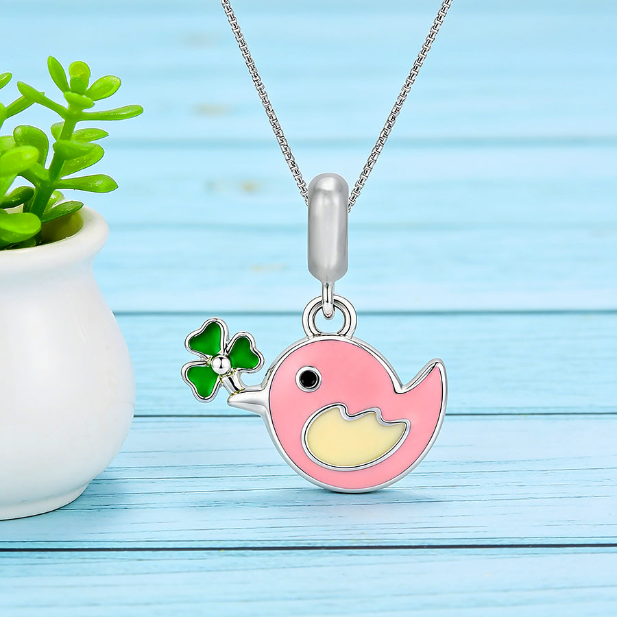 Pink Chirp 925 Sterling Silver Cute Pendant
