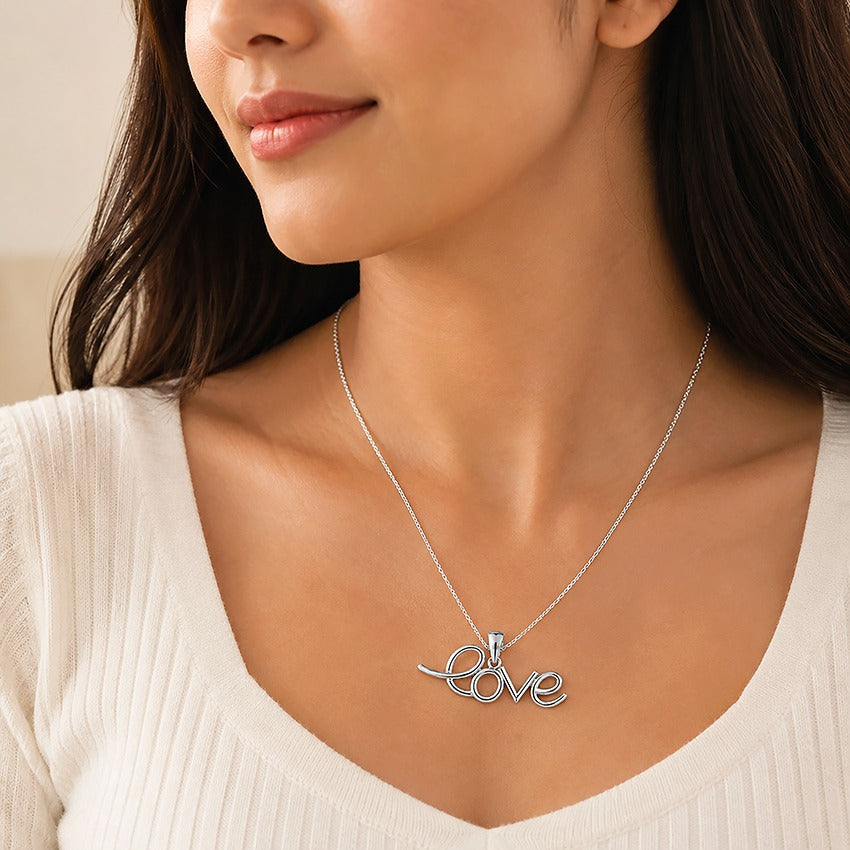 Pure Love 925 Sterling Silver Charm Pendant