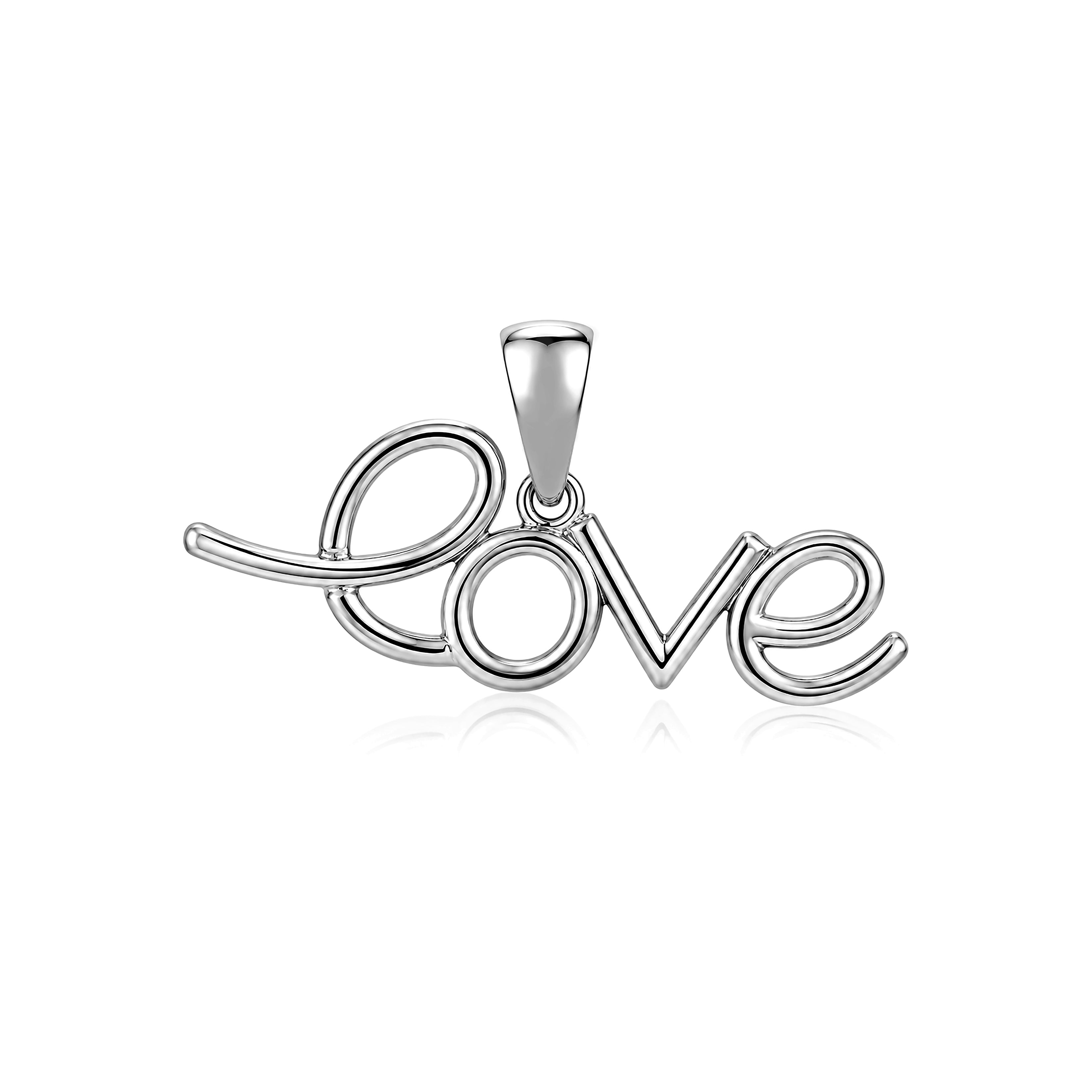Pure Love 925 Sterling Silver Charm Pendant