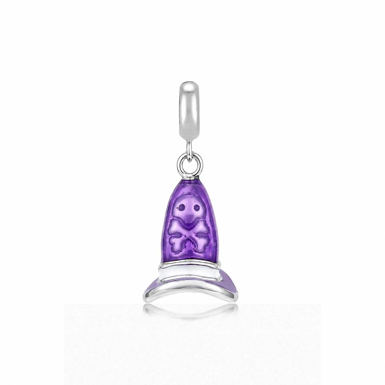 Purple Magic 925 Sterling Silver Witch Hat Pendant