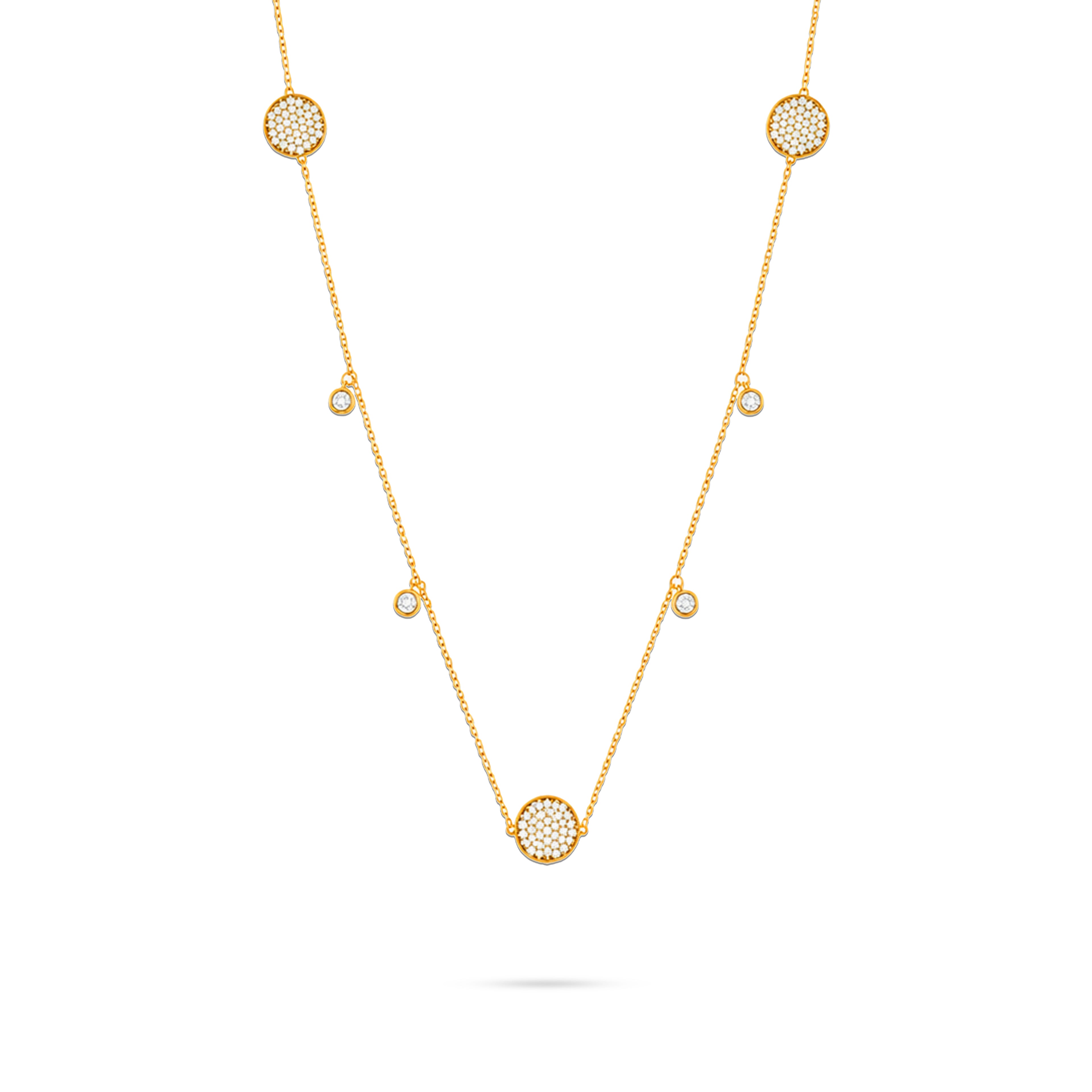 Radiant Gold Bead 925 Sterling Silver Luxury Chain