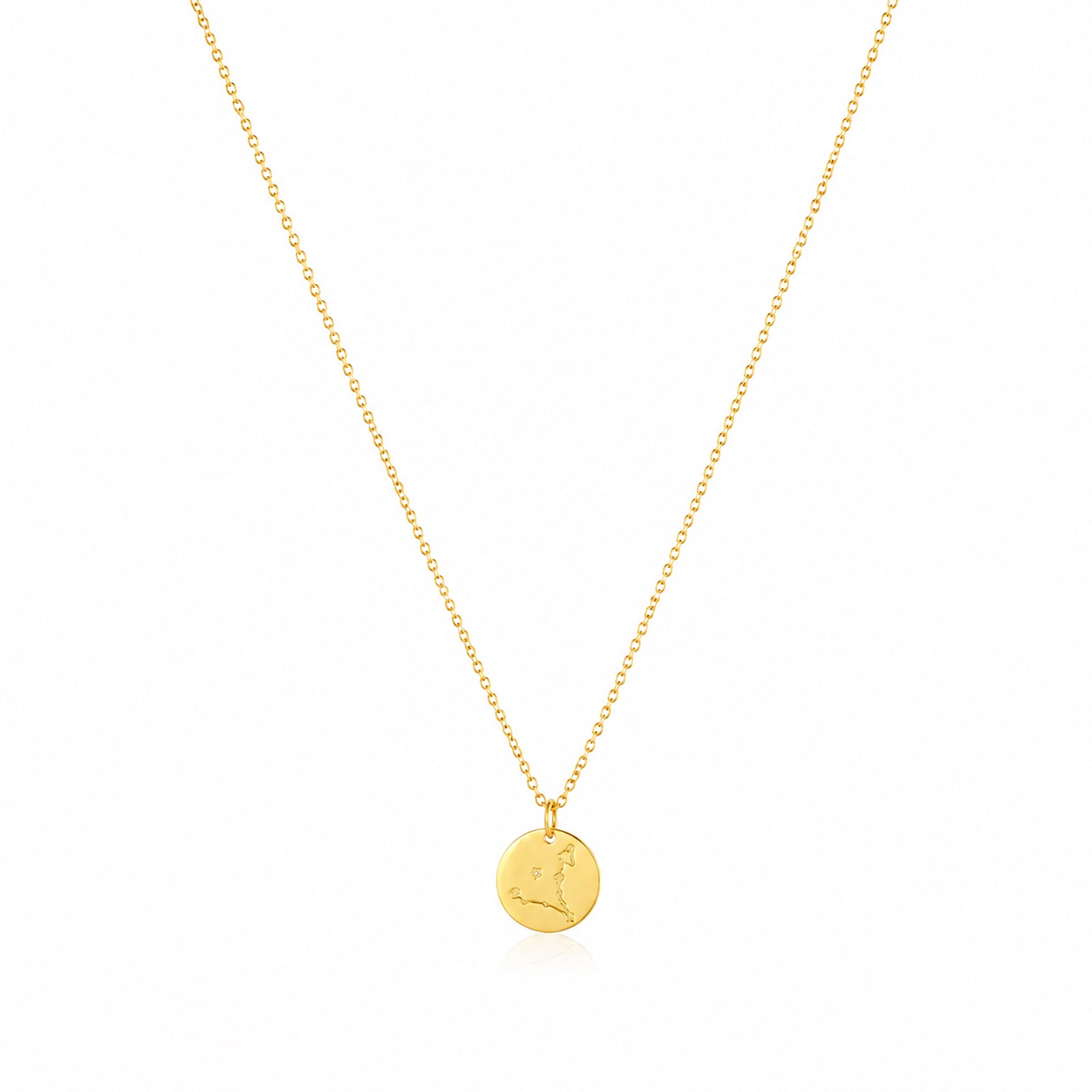 Radiant Star Map 925 Sterling Silver Chain Pendant