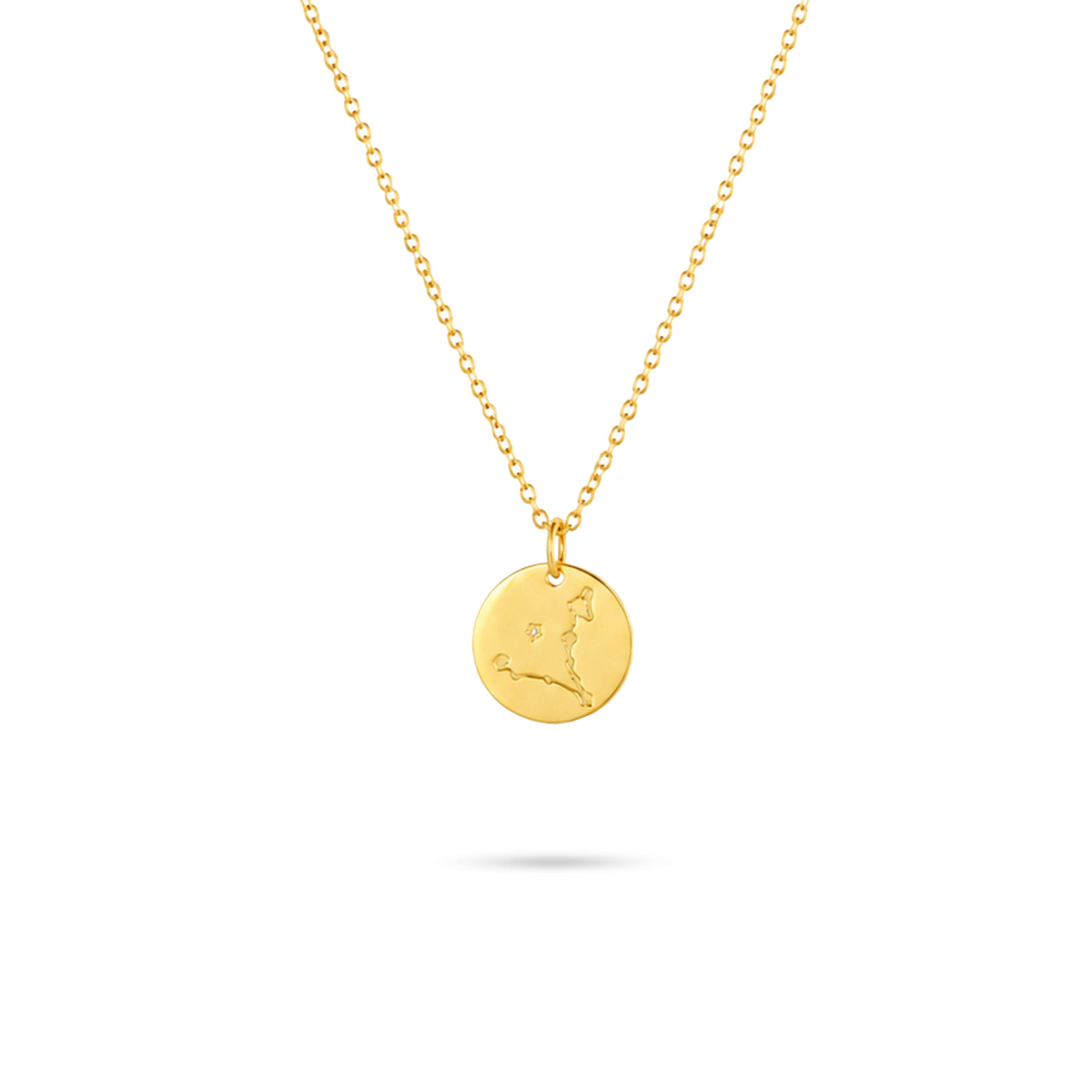 Radiant Star Map 925 Sterling Silver Chain Pendant