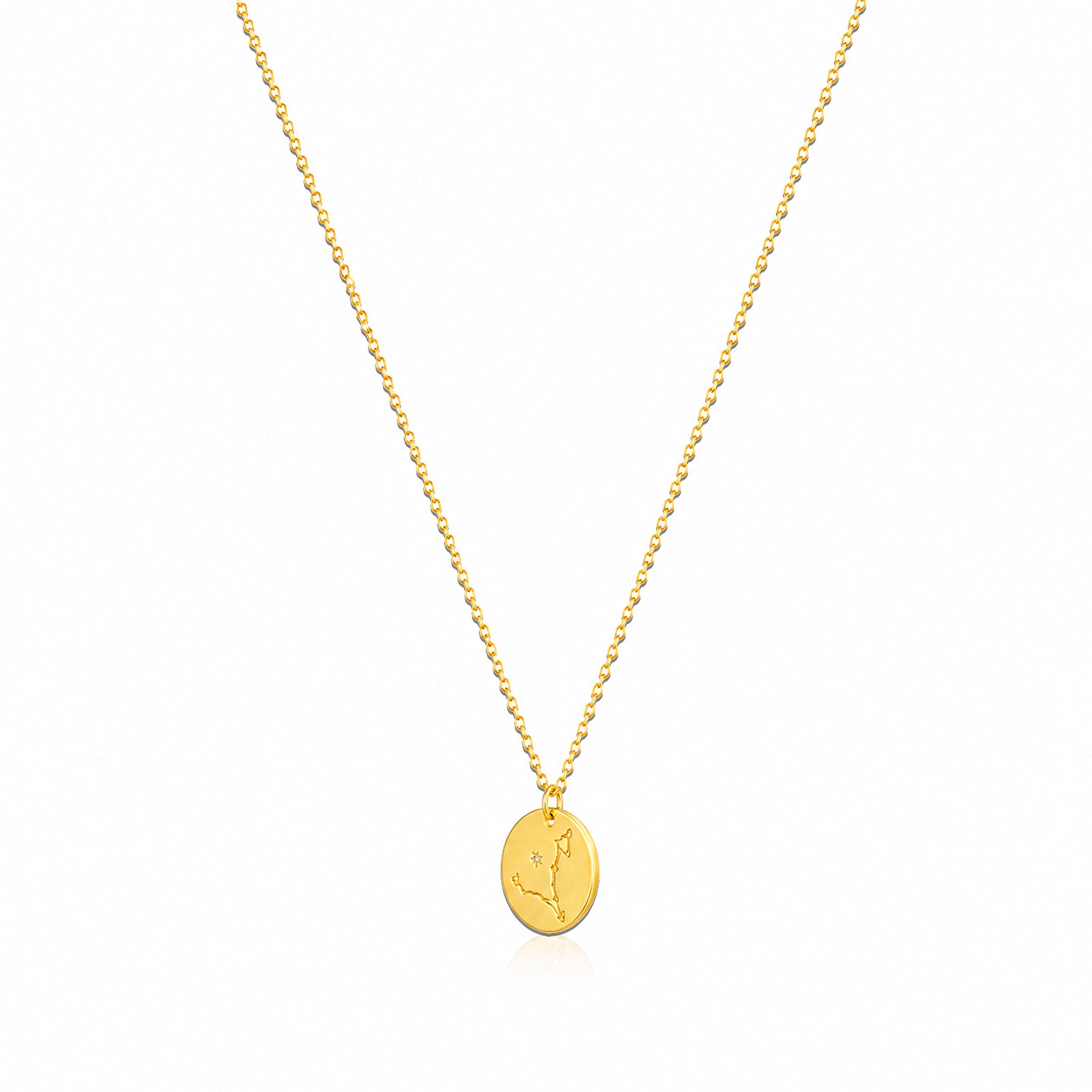 Radiant Star Map 925 Sterling Silver Chain Pendant