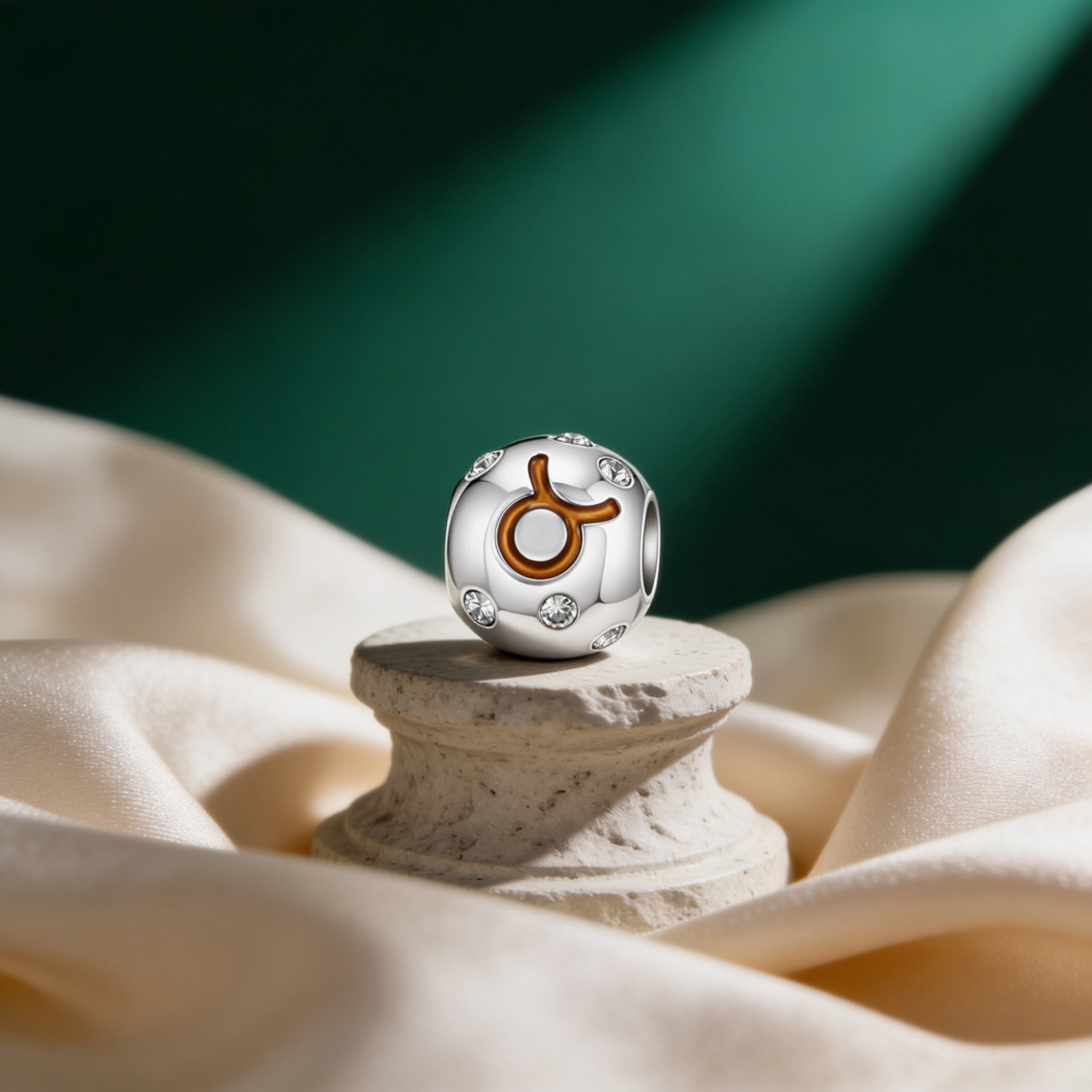 Radiant Taurus Zodiac 925 Sterling Silver Charms