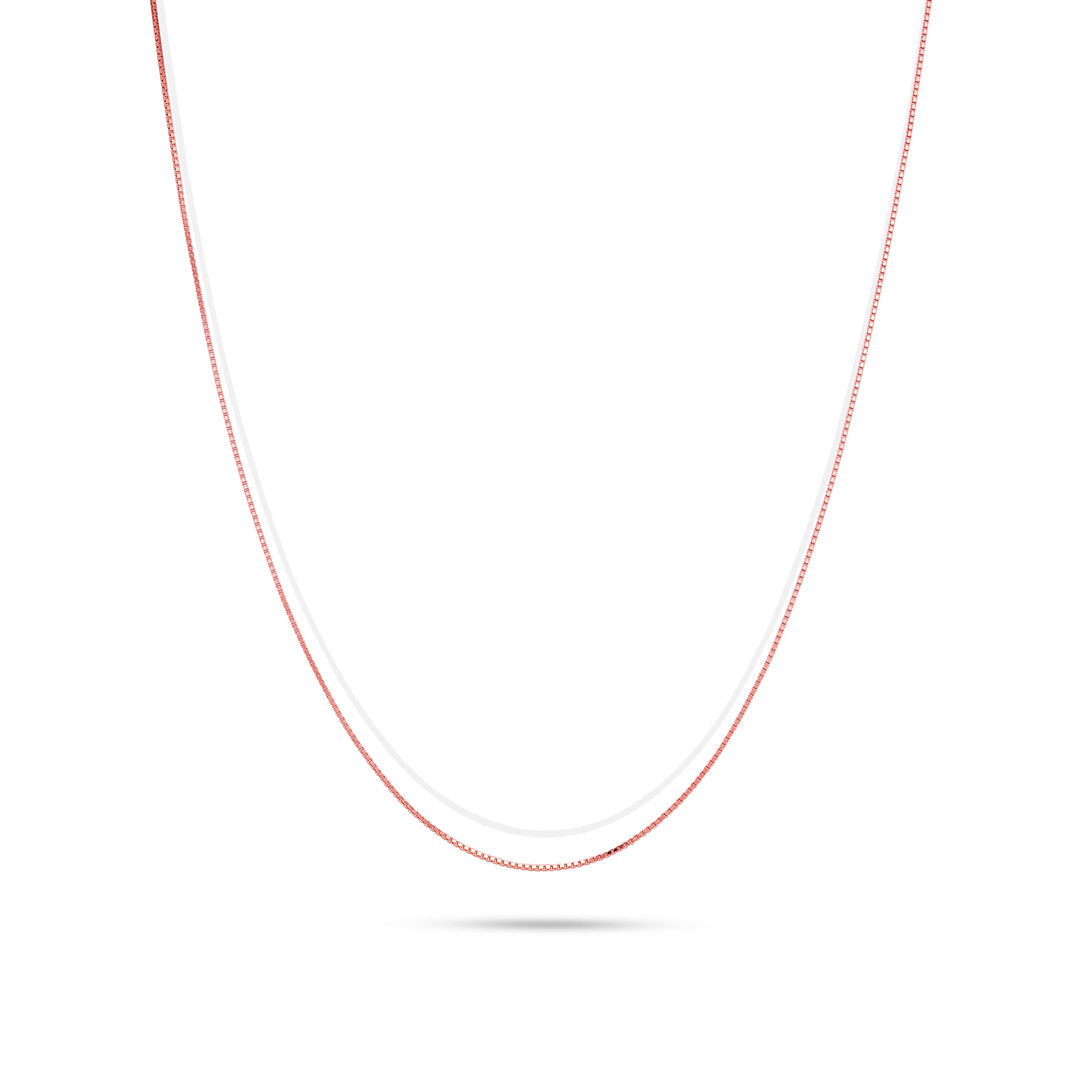 Refined Rose Gold 925 Sterling Silver Box Chain for women