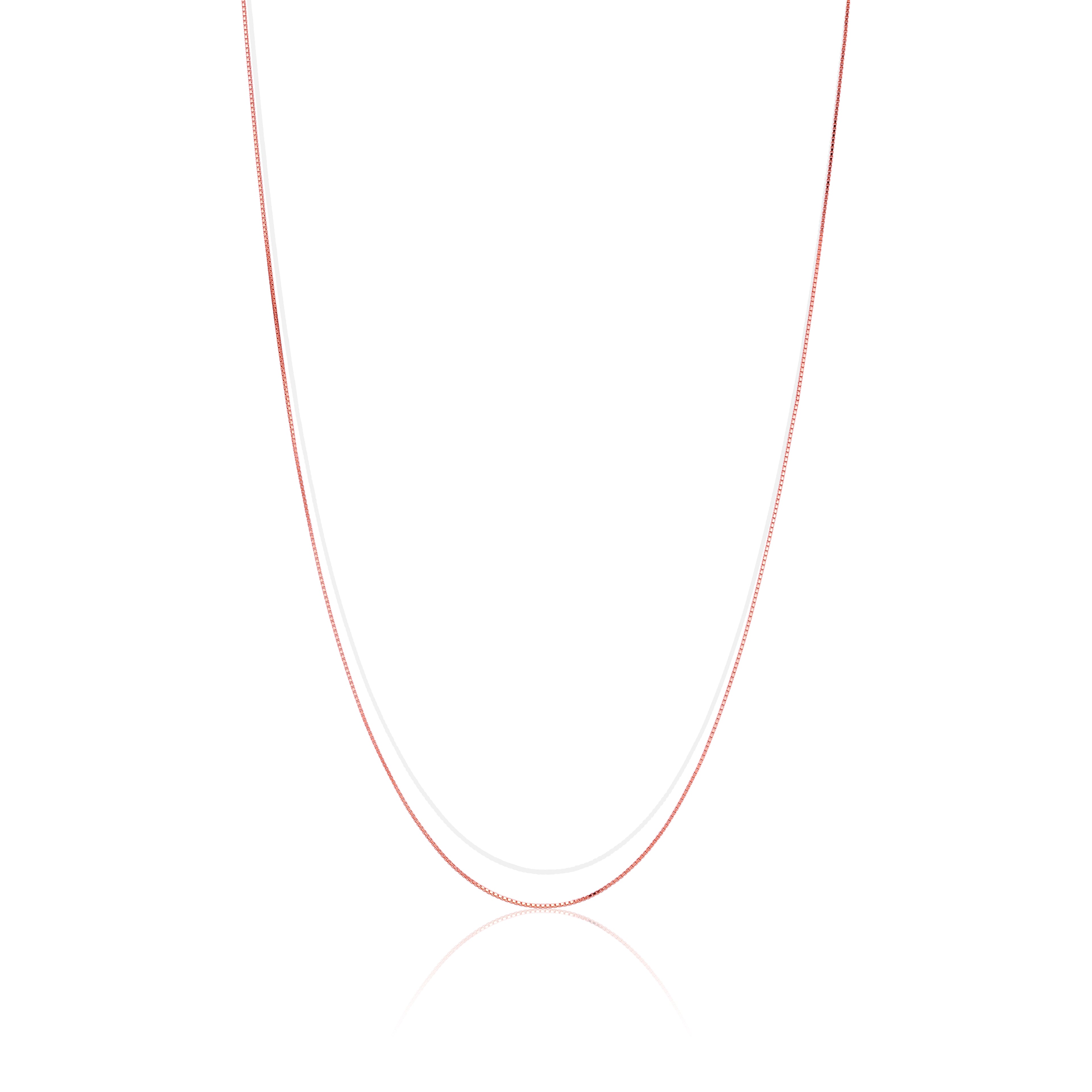 Refined Rose Gold 925 Sterling Silver Box Chain for women