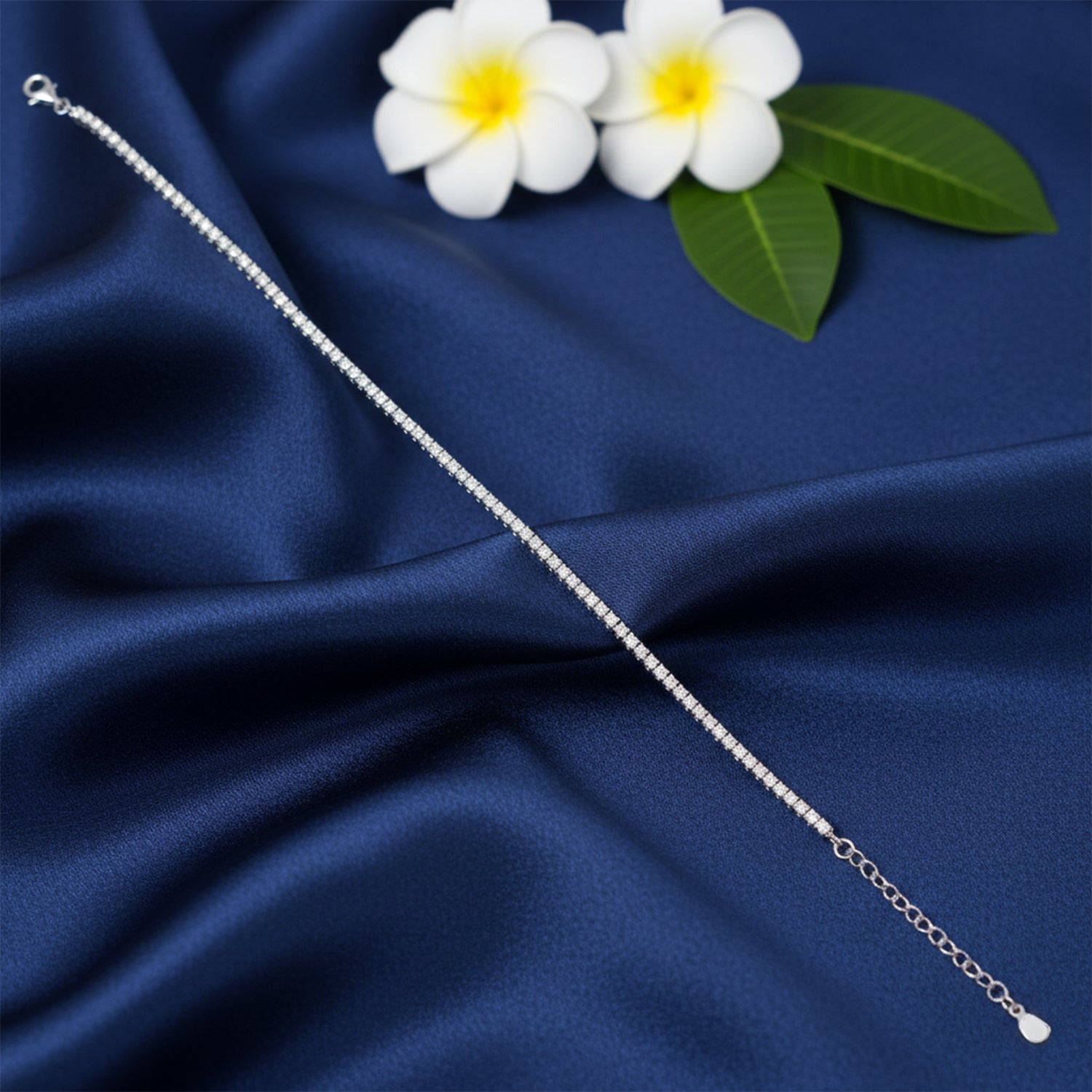 Refined Line Tennis Silver Bracelet