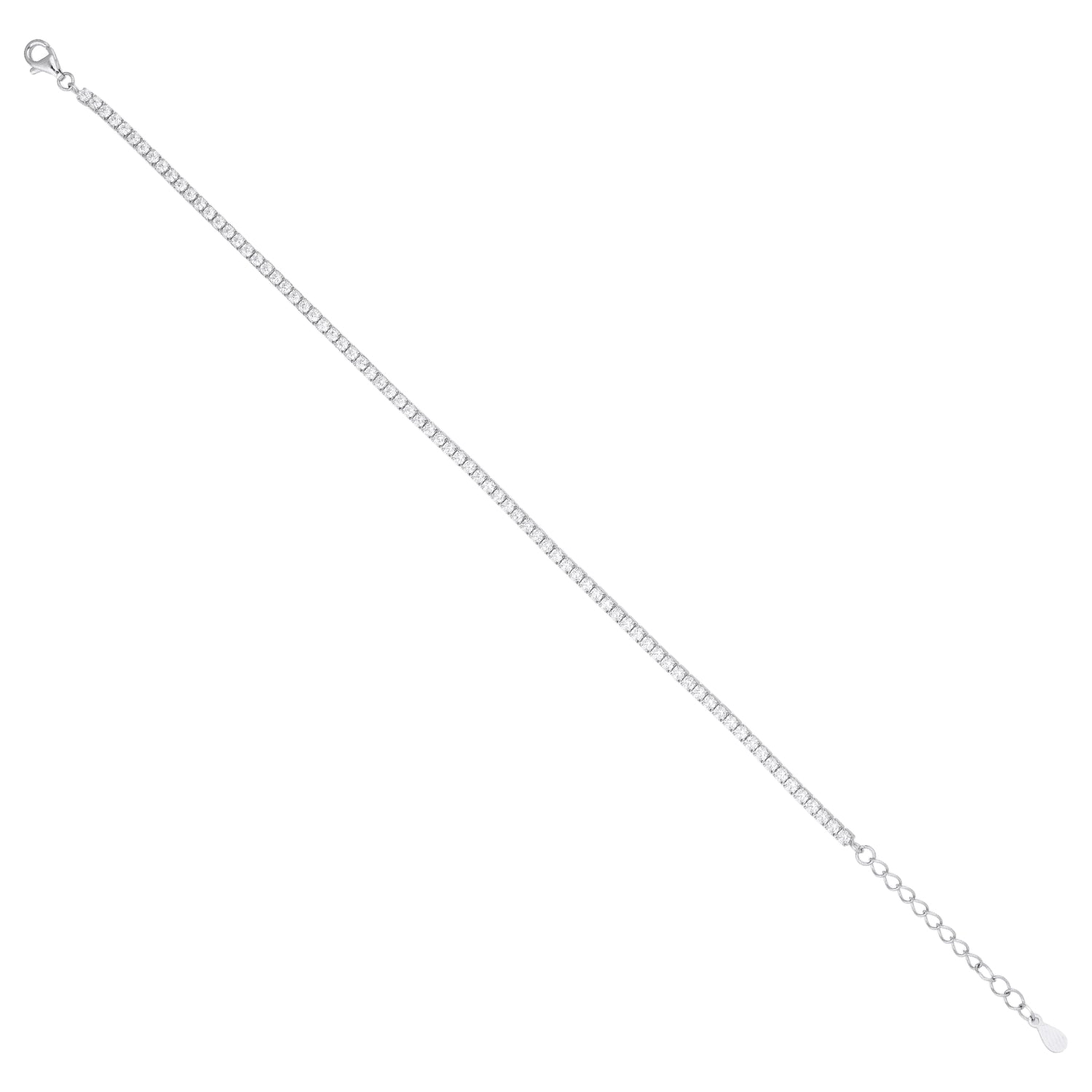 Refined Line Tennis Silver Bracelet