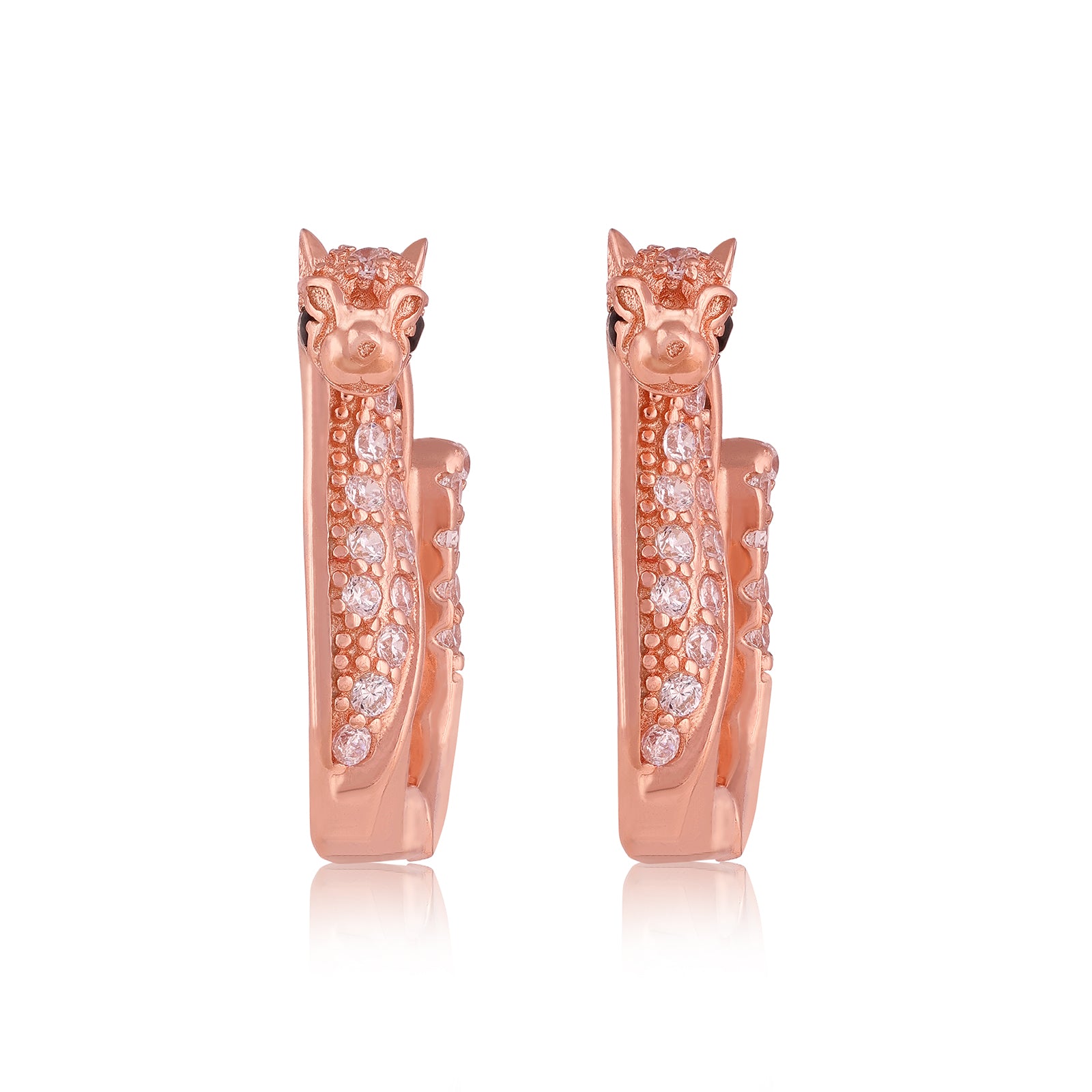Regal Glow 925 Sterling Silver Rose Earring for Women