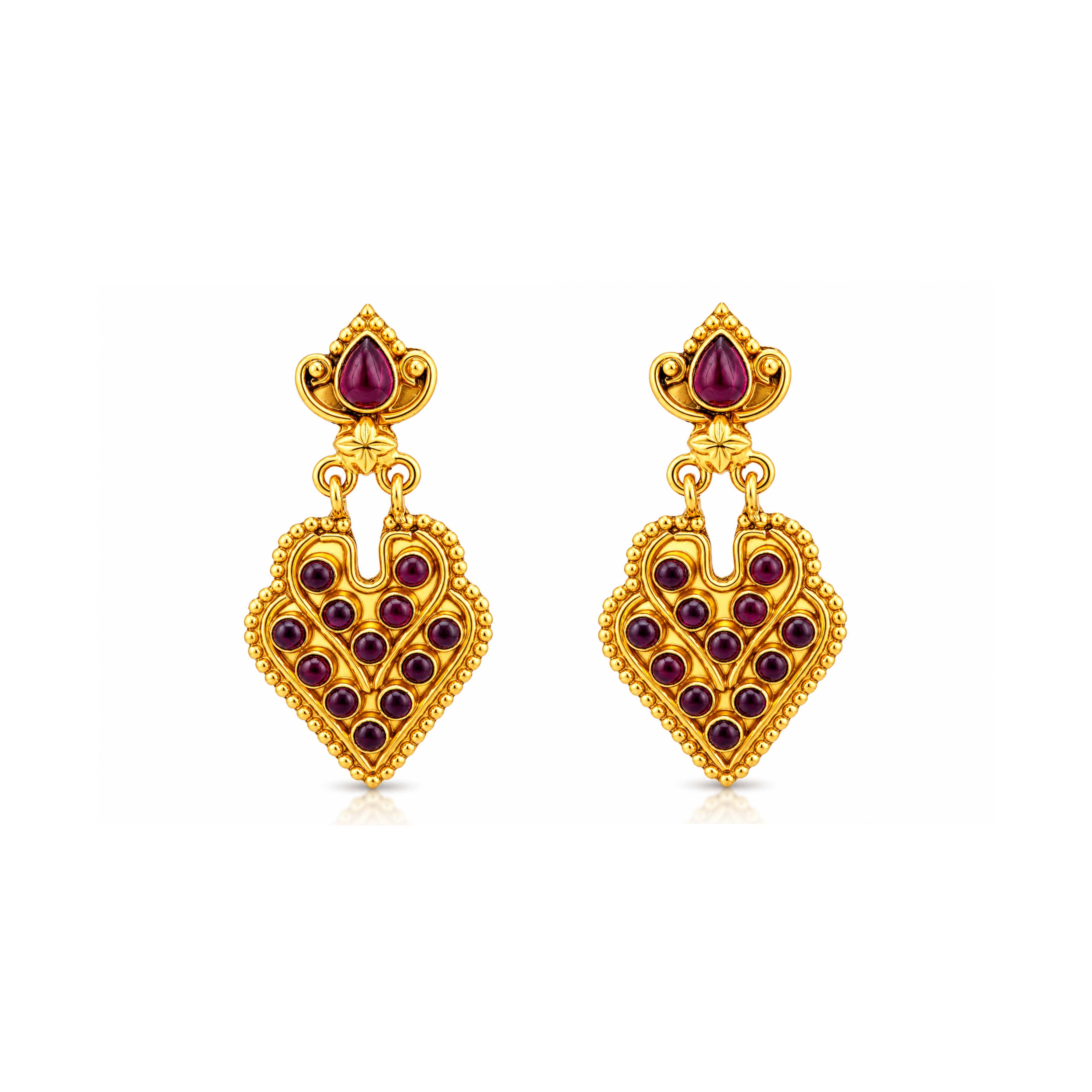 Regal Ruby Radiance 925 Sterling Silver Luxury Earrings