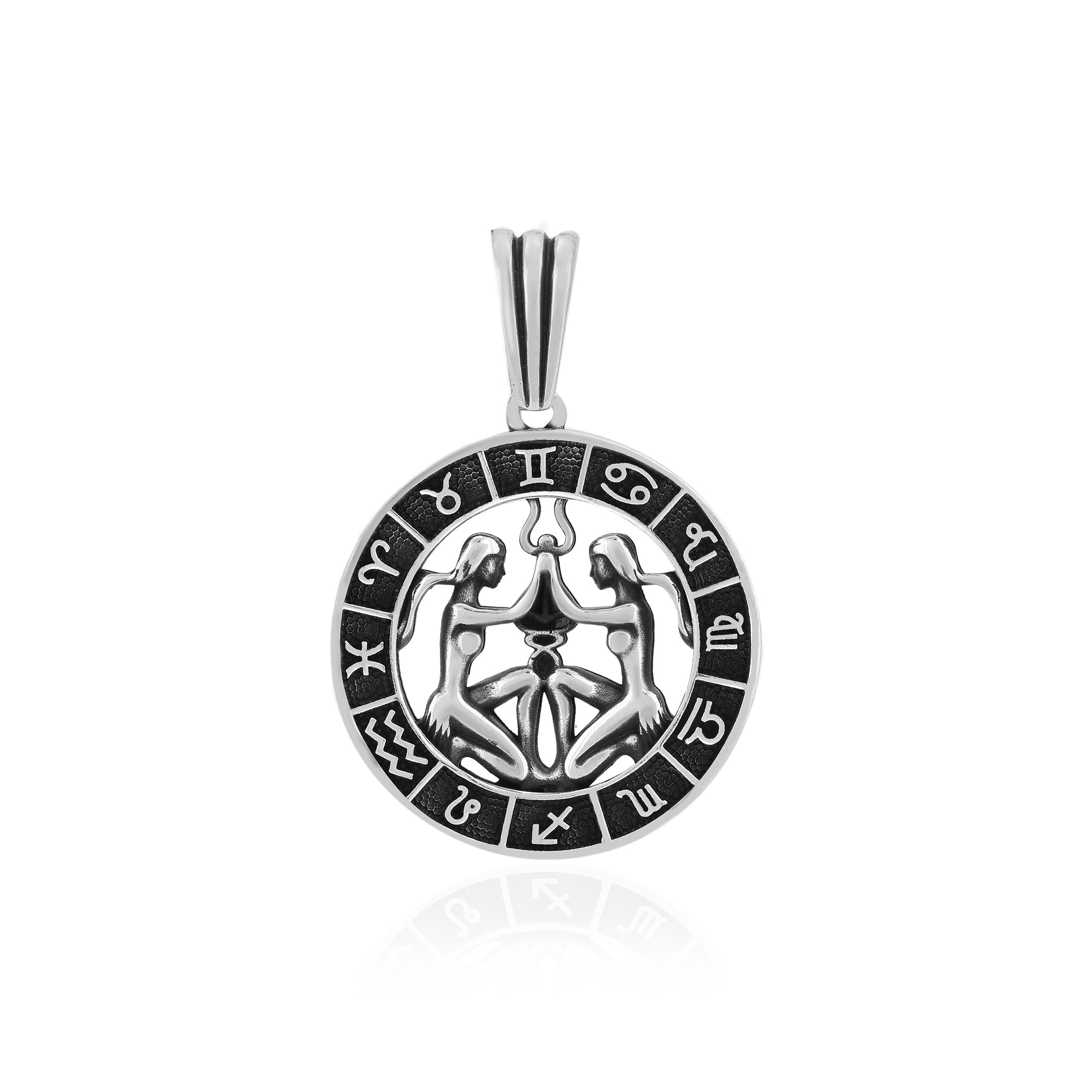 Resilient Gemini Oxidised Pendant