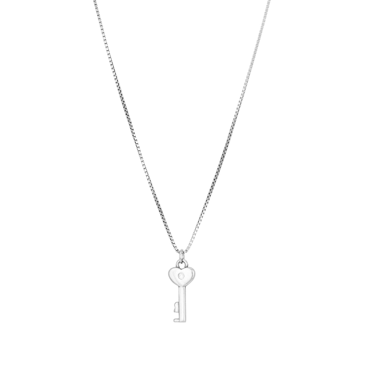 Romantic Love Key 925 Sterling Silver Chain Pendant for women
