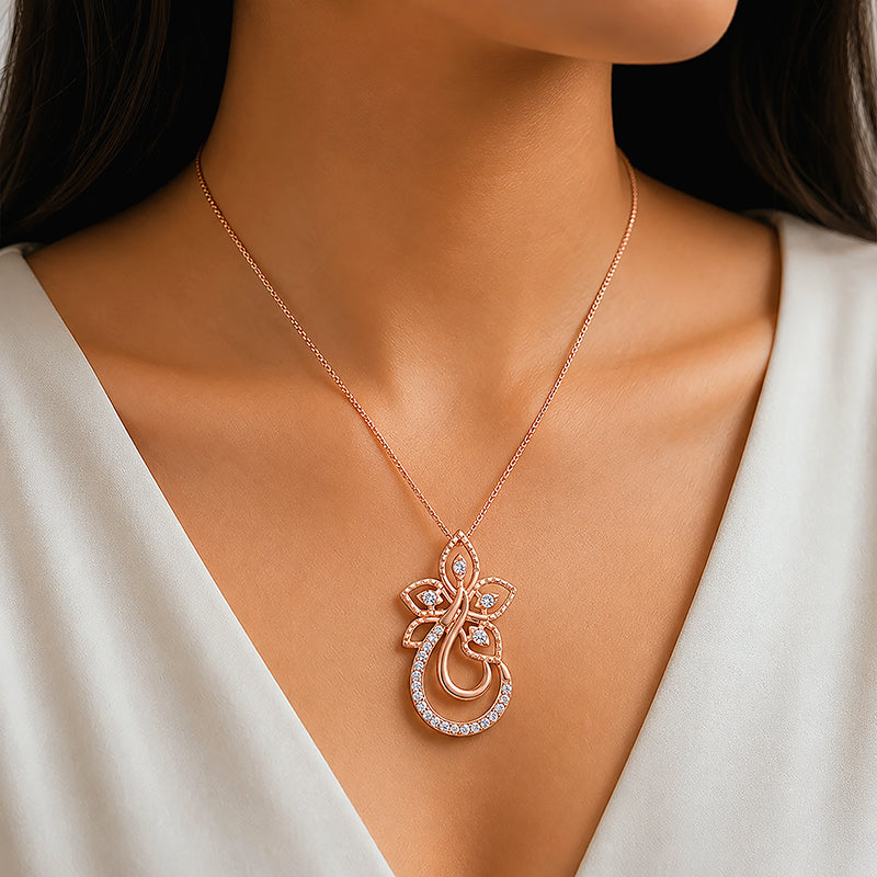 Rose Petal Grace 925 Sterling Silver Pendant