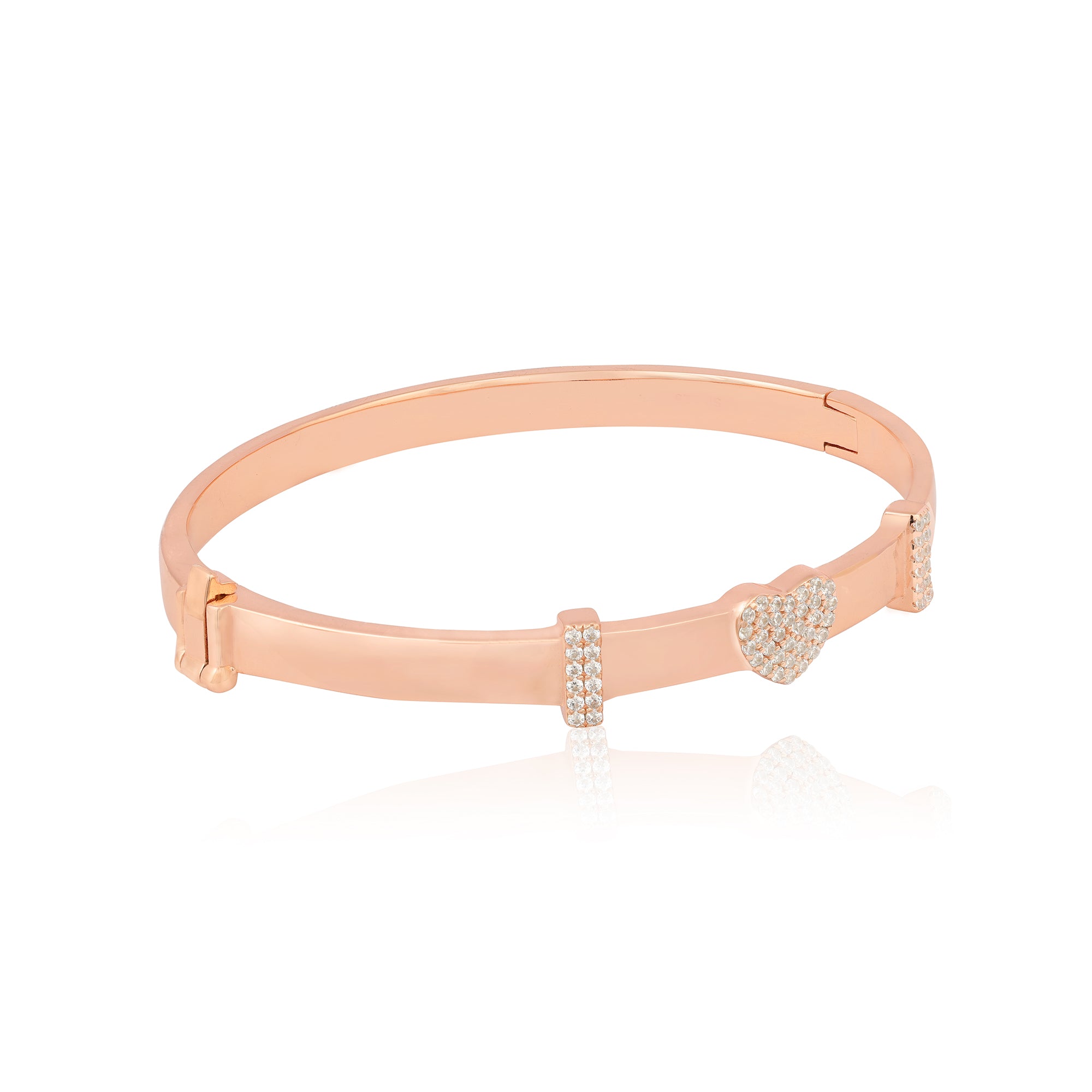 Rose Gold Plated Amora Heart Kada